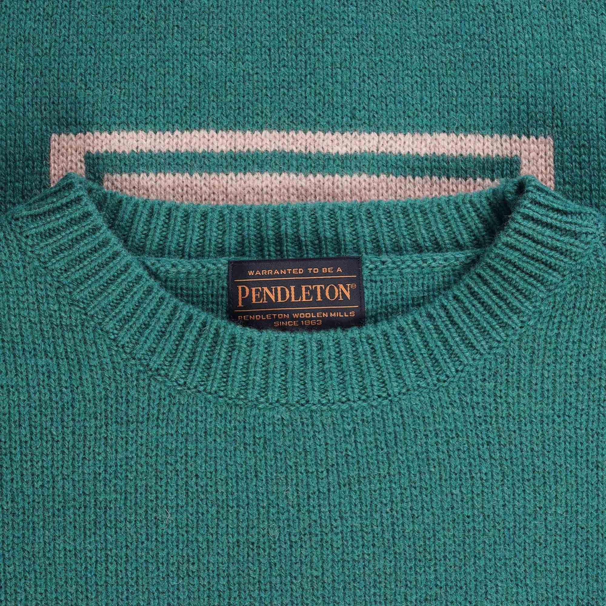 Pendleton Woolen Mills Crewneck Wool Pullover - Turquoise Harding