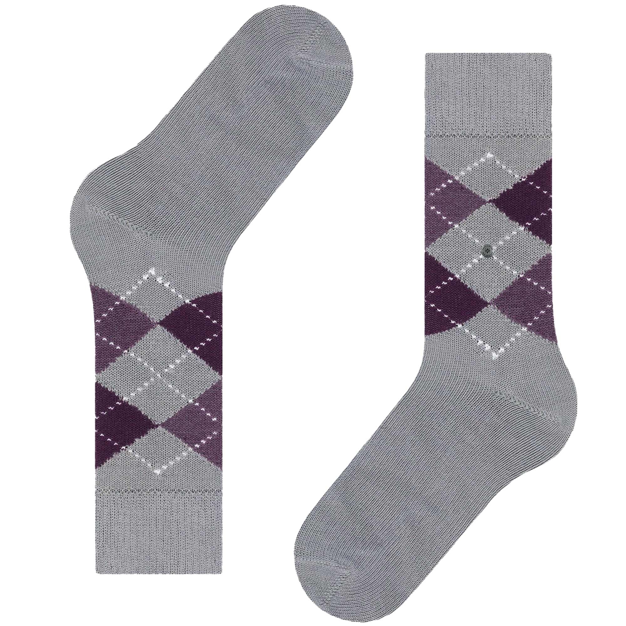 Burlington Socks Preston Socks - Grey and Purple