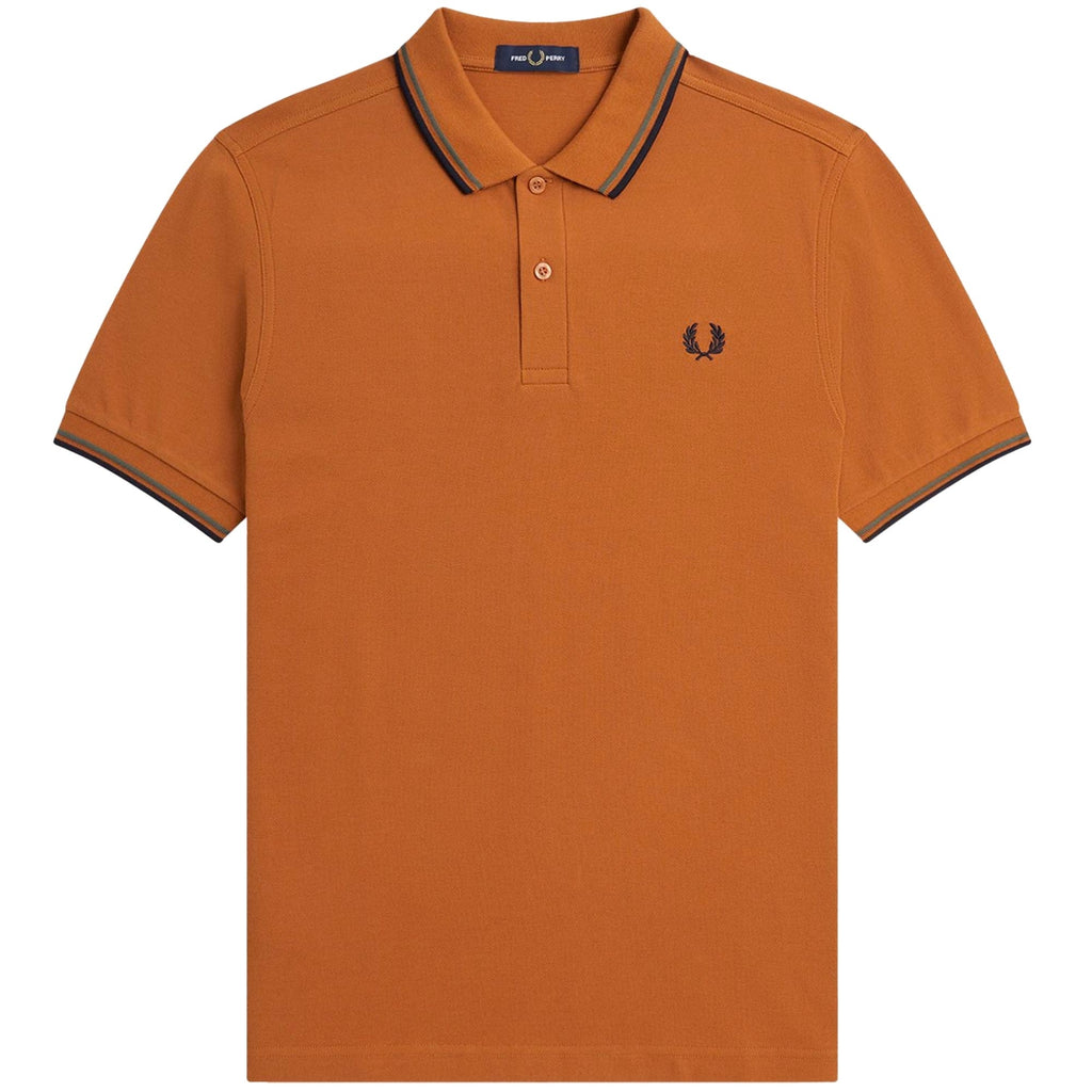 Fred Perry M3600 Twin Tipped Polo Shirt - Nut Flake