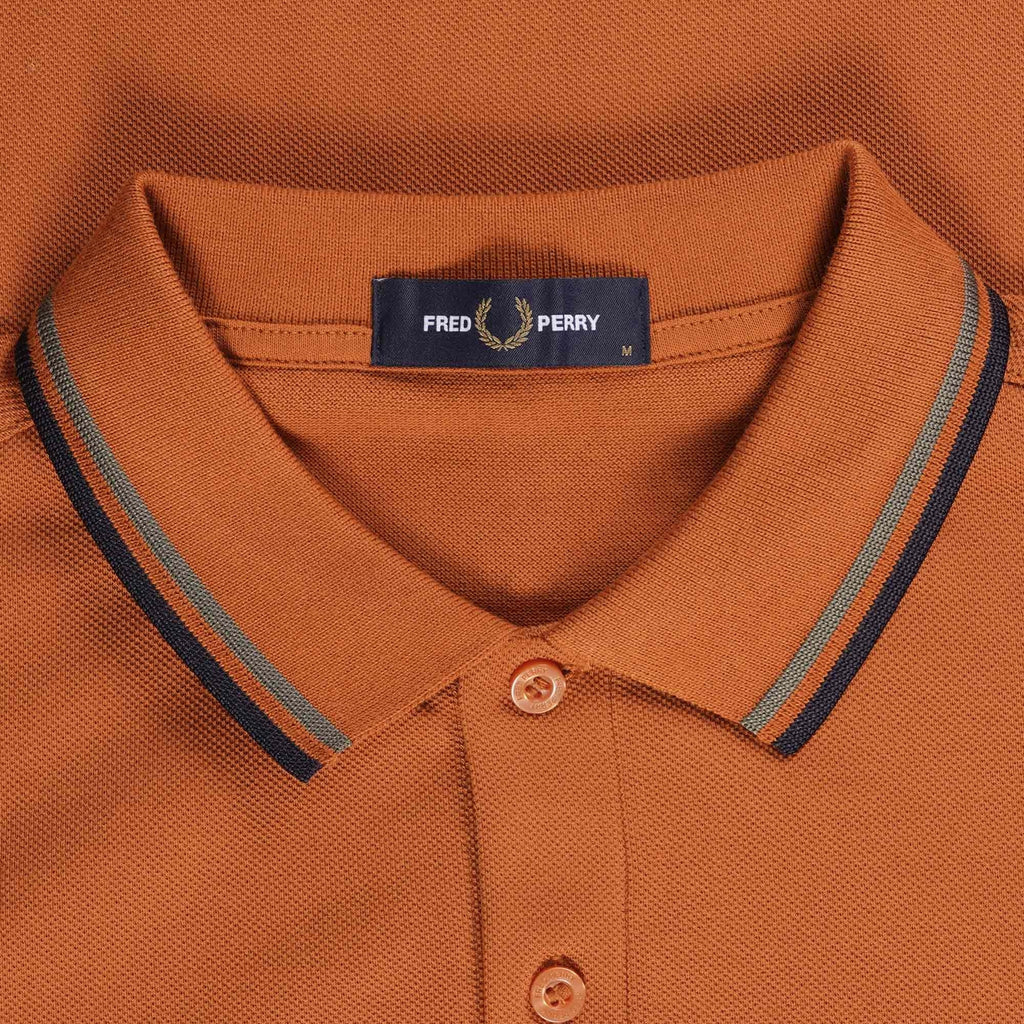 Fred Perry M3600 Twin Tipped Polo Shirt - Nut Flake