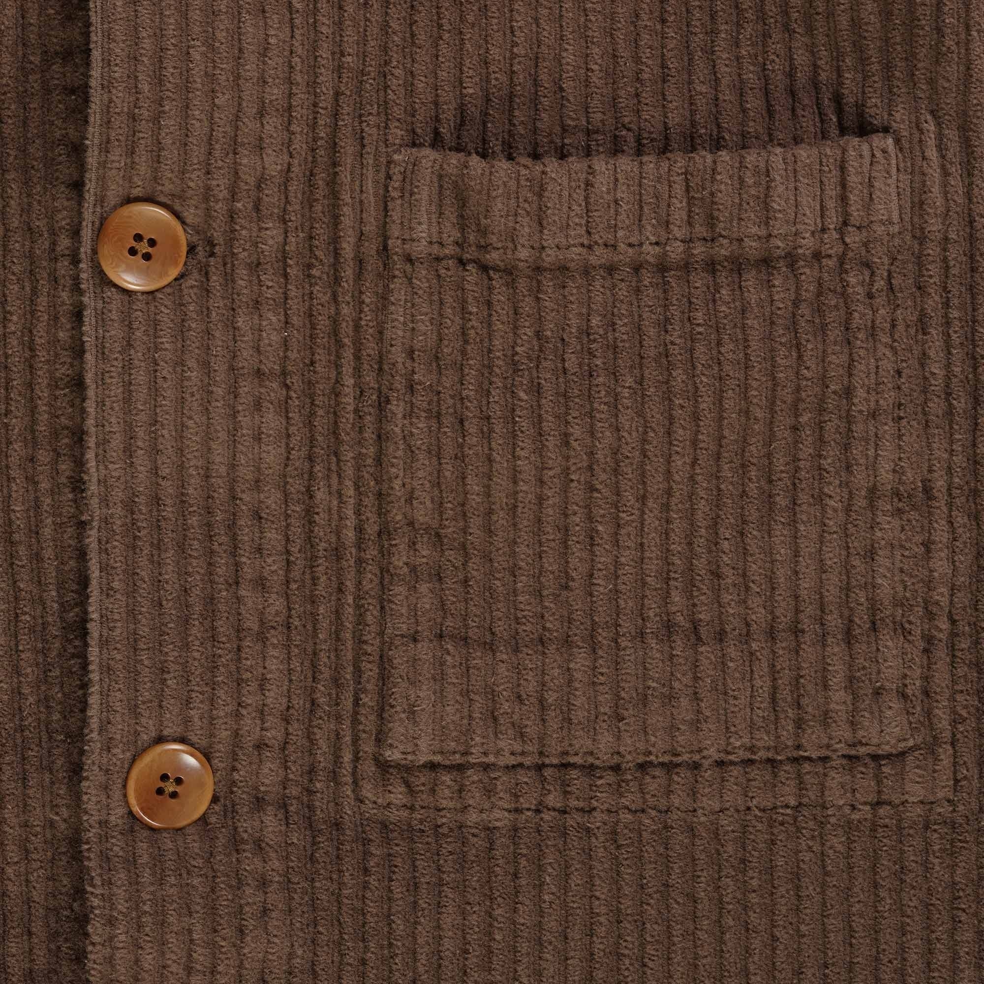 Pompeii Corduroy Long Sleeve Shirt - Brown