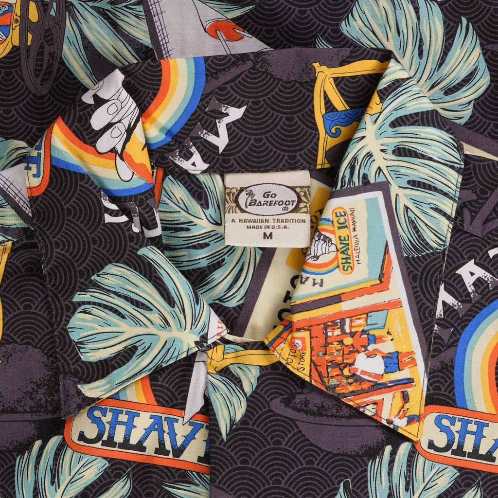 Convertible-Collar Printed Cotton Shirt - Moto Black