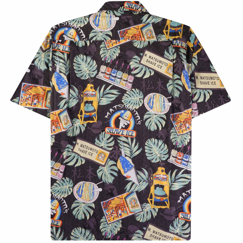 Convertible-Collar Printed Cotton Shirt - Moto Black