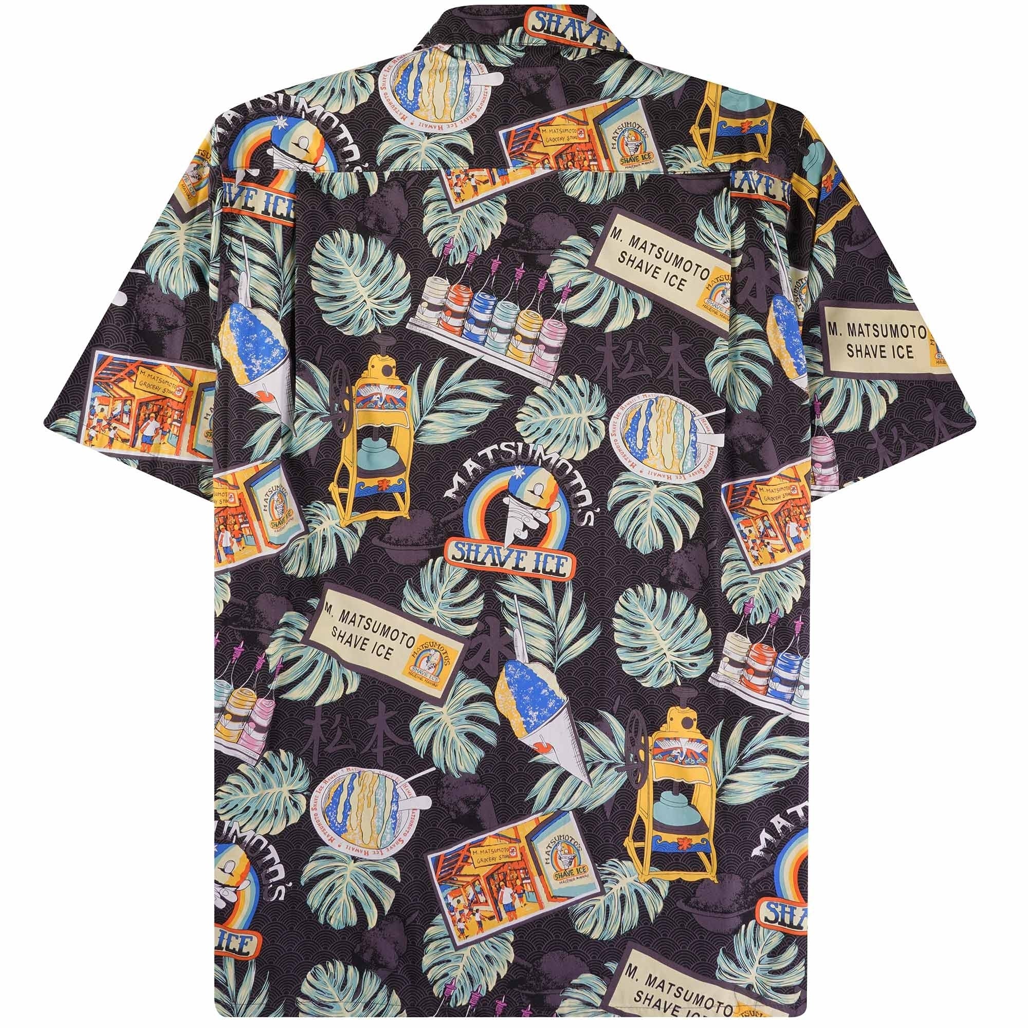 Convertible-Collar Printed Cotton Shirt - Moto Black