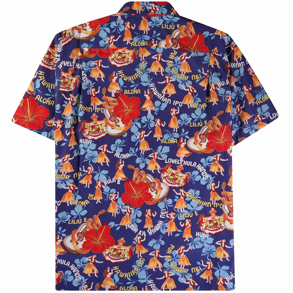 Convertible-Collar Printed Cotton Shirt - Hula Sage