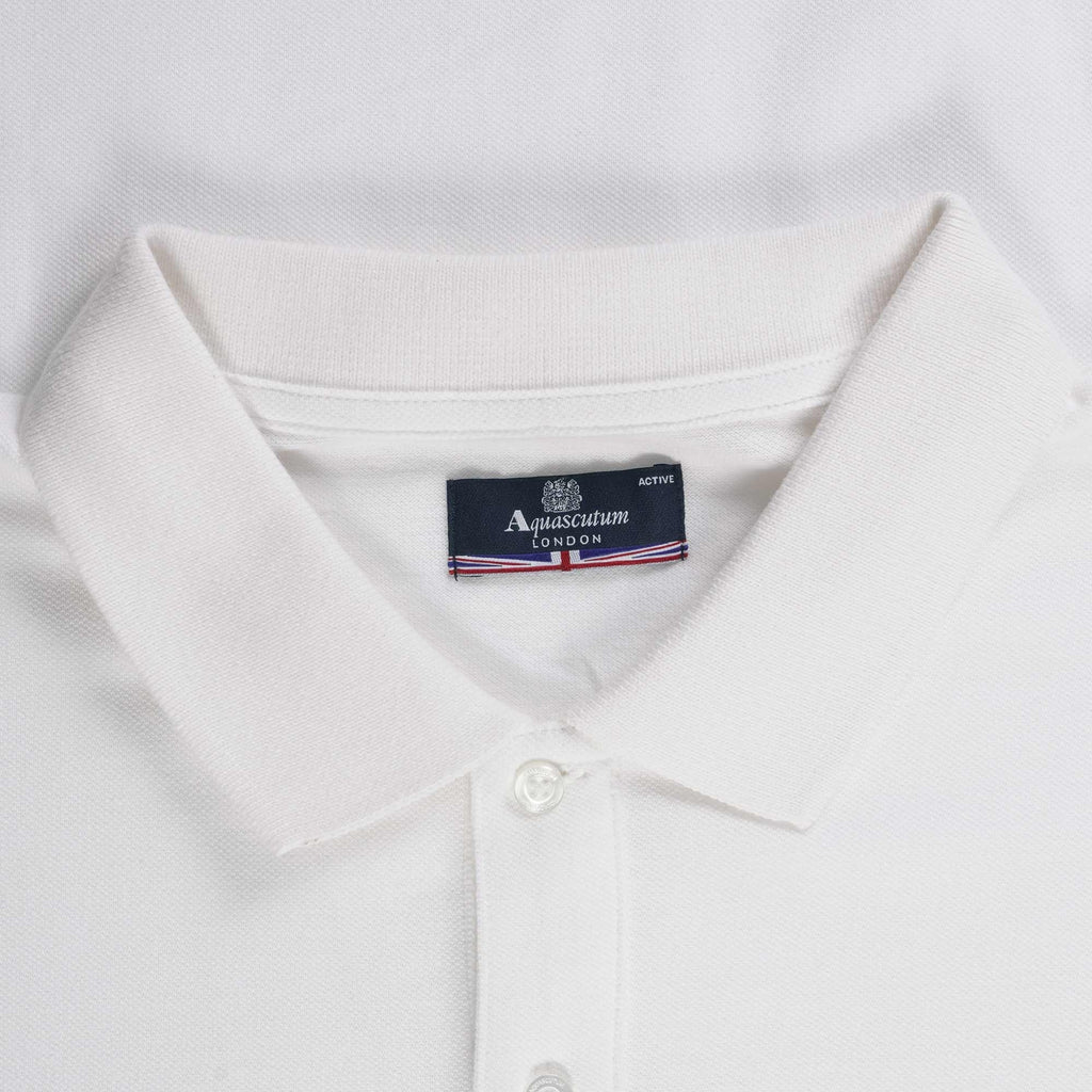 Aquascutum Logo Polo Shirt - White