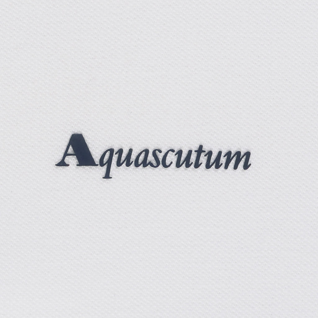 Aquascutum Logo Polo Shirt - White