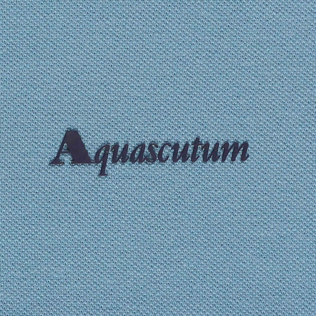 Aquascutum Logo Polo Shirt - Avio Blue