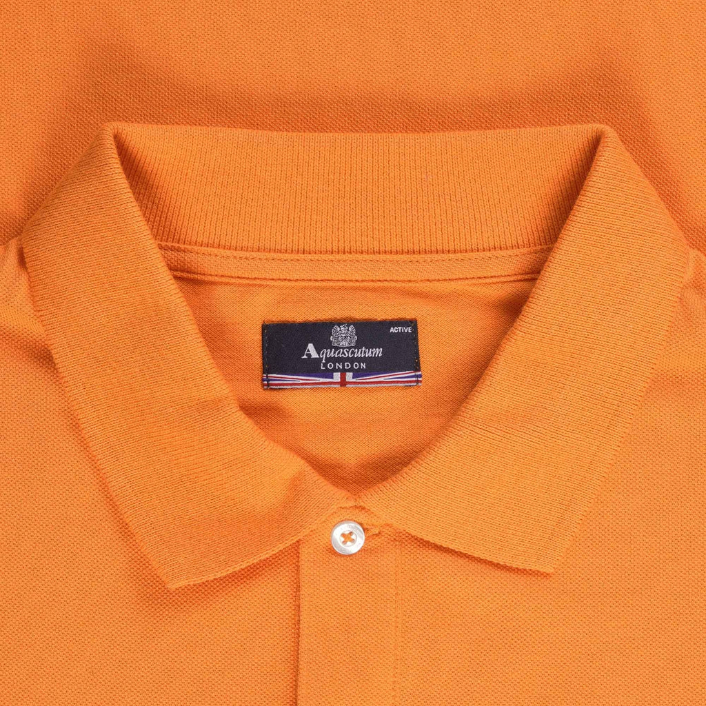 Aquascutum Logo Polo Shirt - Rust