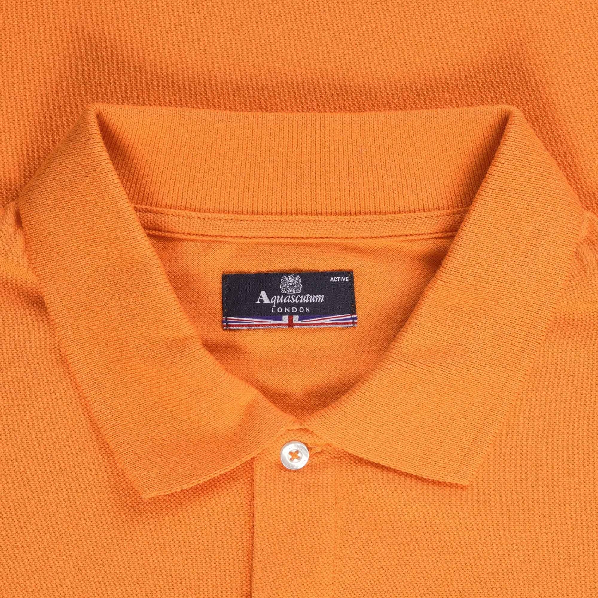 Aquascutum Logo Polo Shirt - Rust
