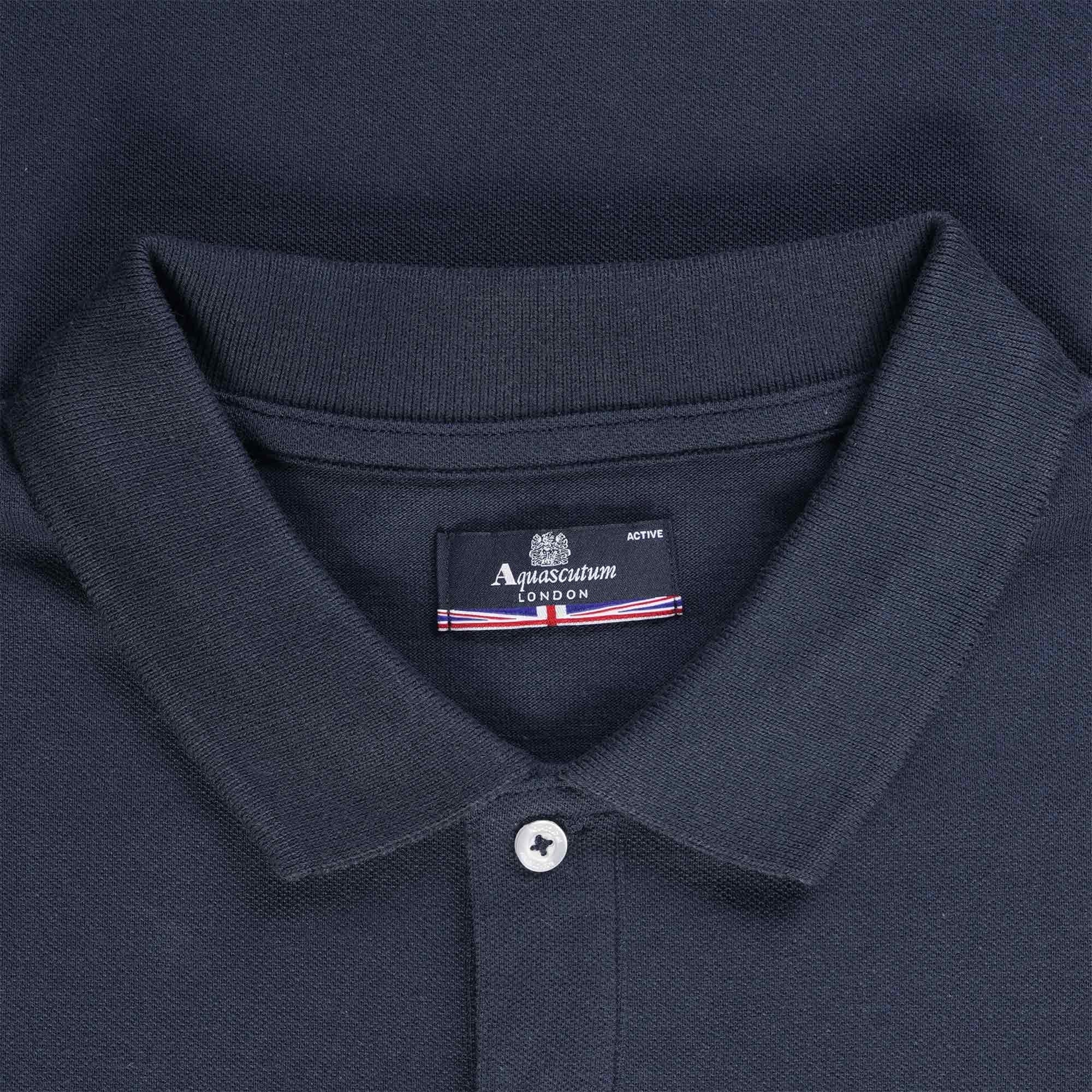 Aquascutum Logo Polo Shirt - Navy
