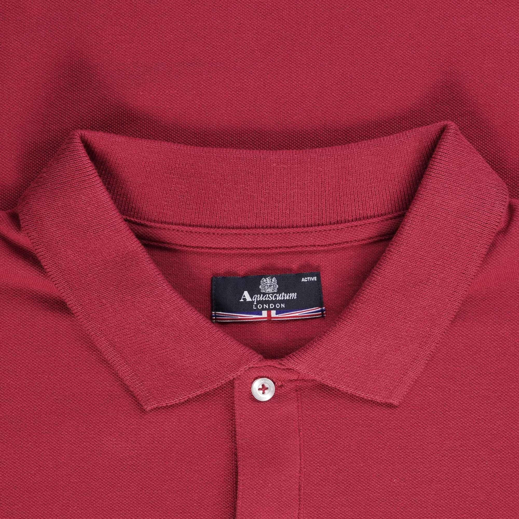 Aquascutum Logo Polo Shirt - Cordovan