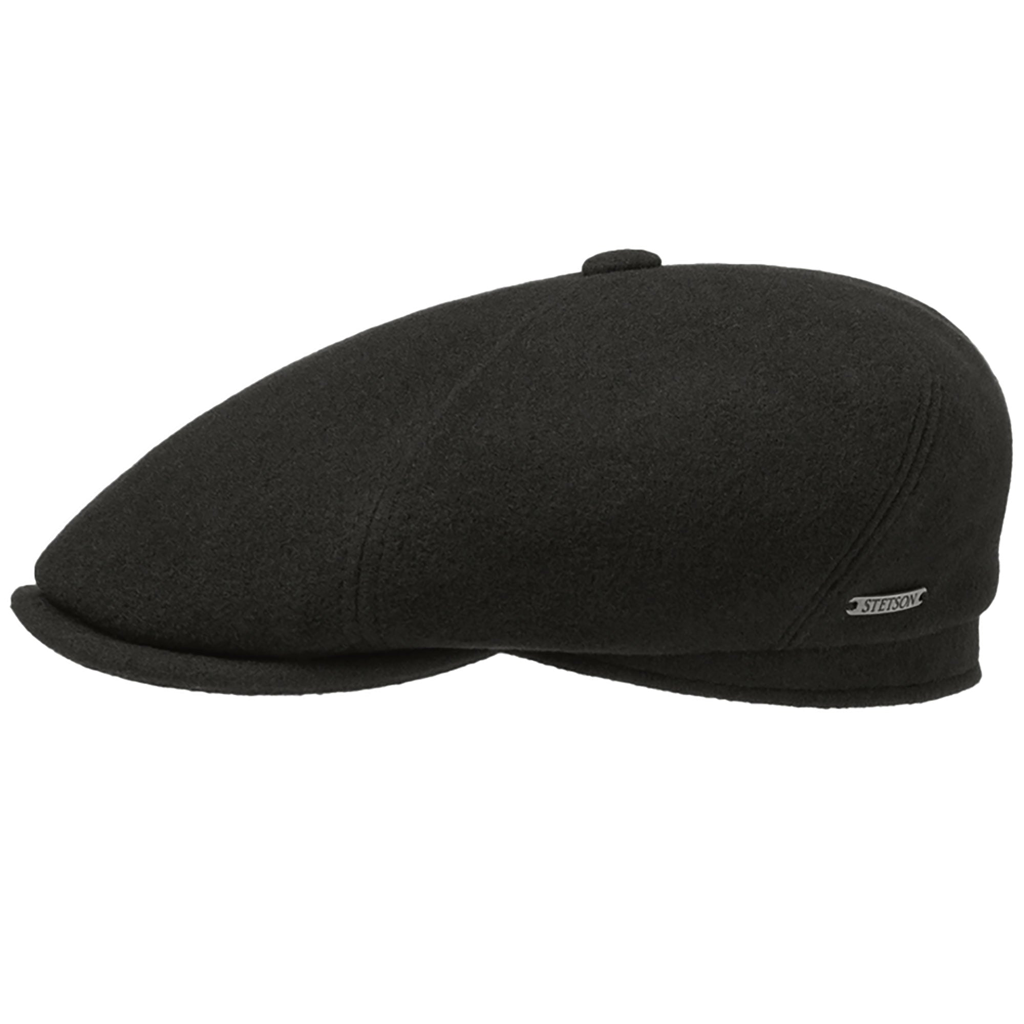 Stetson Hats Reid 6 Panel Flat Cap -  Black