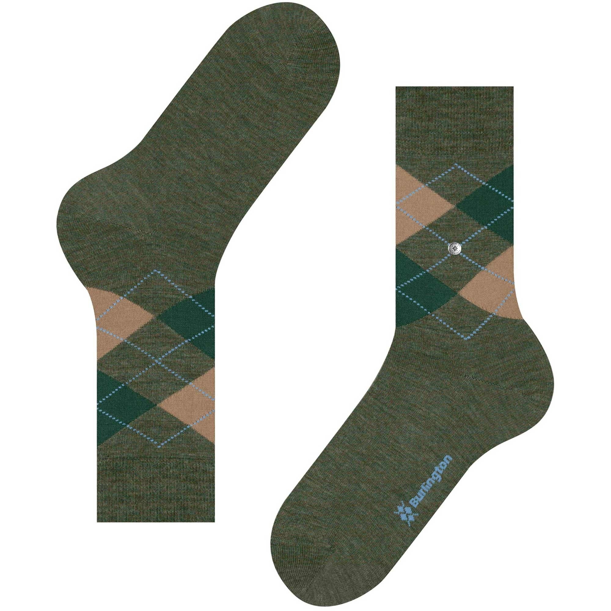 Burlington Socks Edinburgh Melange Socks - Green