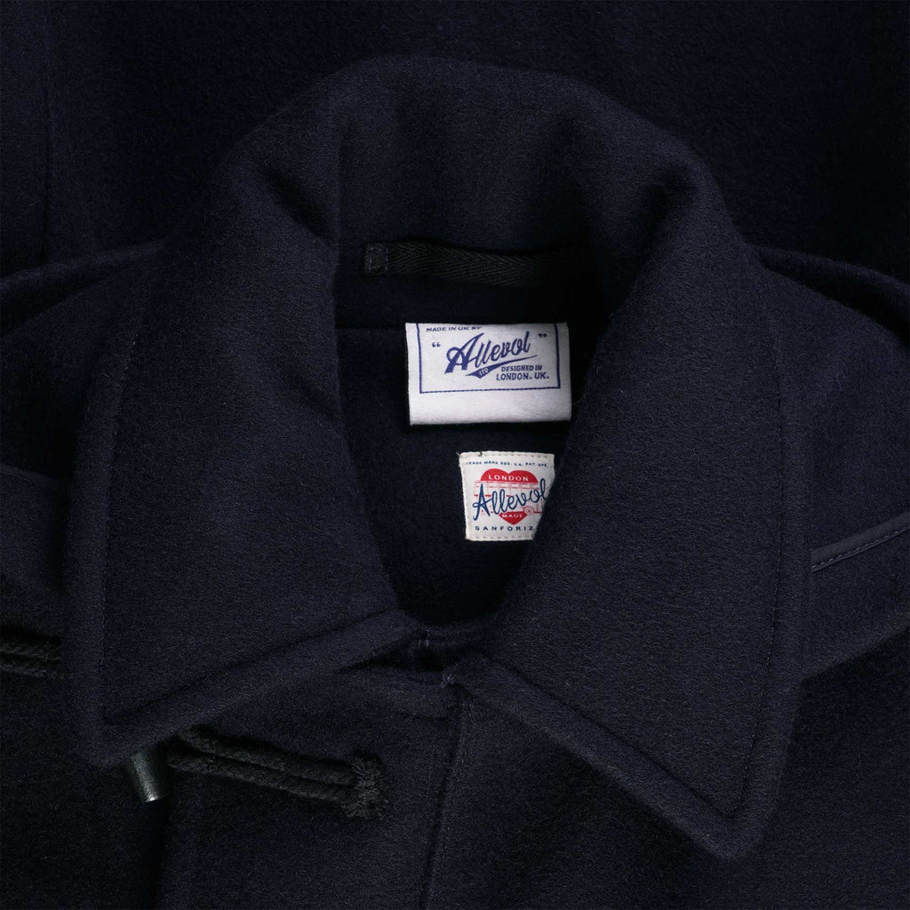 Allevol Pat' Duffle Coat - Black and Navy