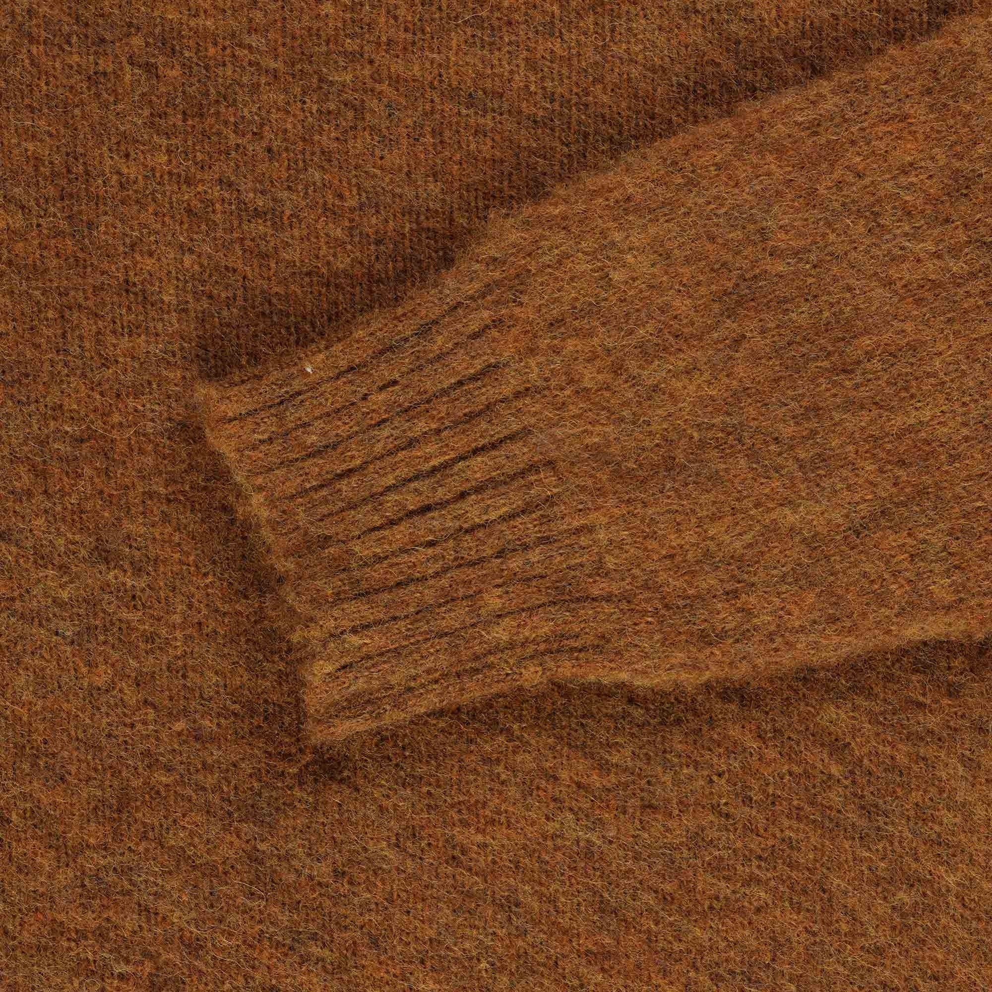Shetland Woollen Co Shaggy Crew Knit - Burnt Umber