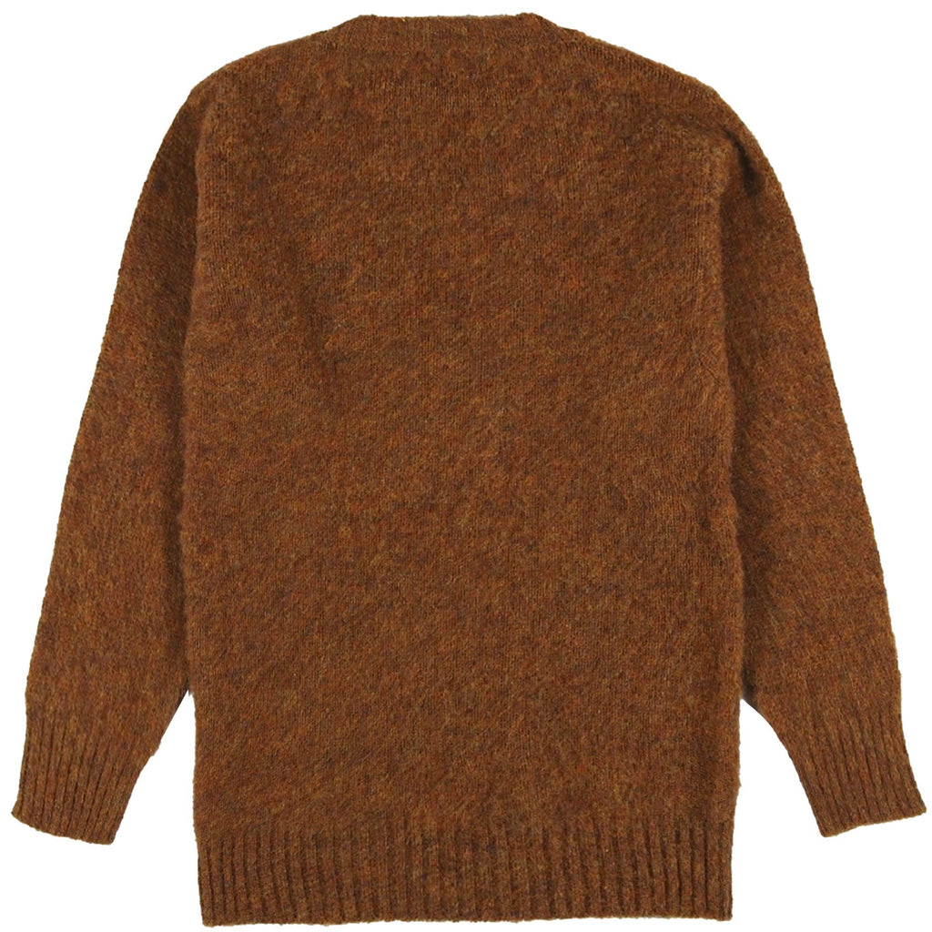 Shetland Woollen Co Shaggy Crew Knit - Burnt Umber