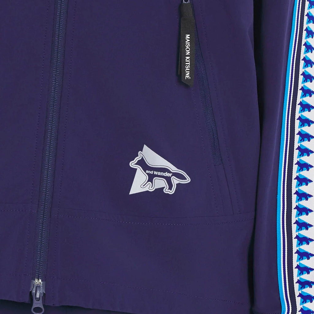 And Wander x Maison Kitsun Trak Hoodie - Navy