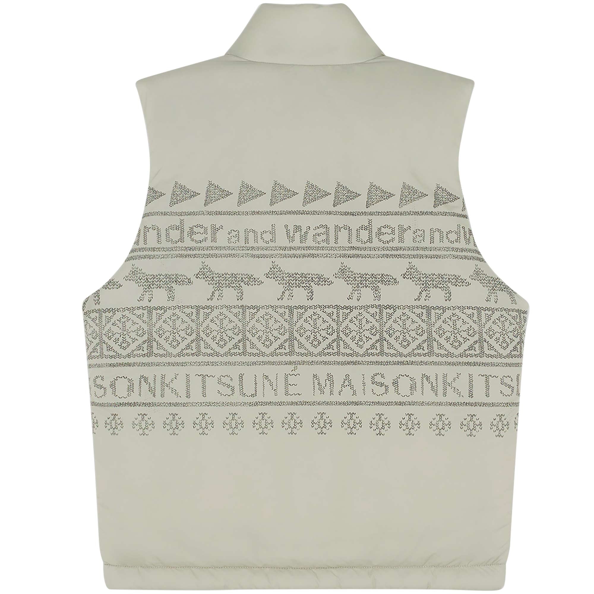 And Wander x Maison Kitsun Nordic Insulation Vest - Beige