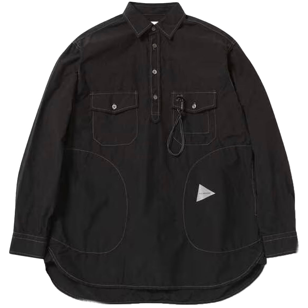 And Wander Long Sleeve Overshirt - Black