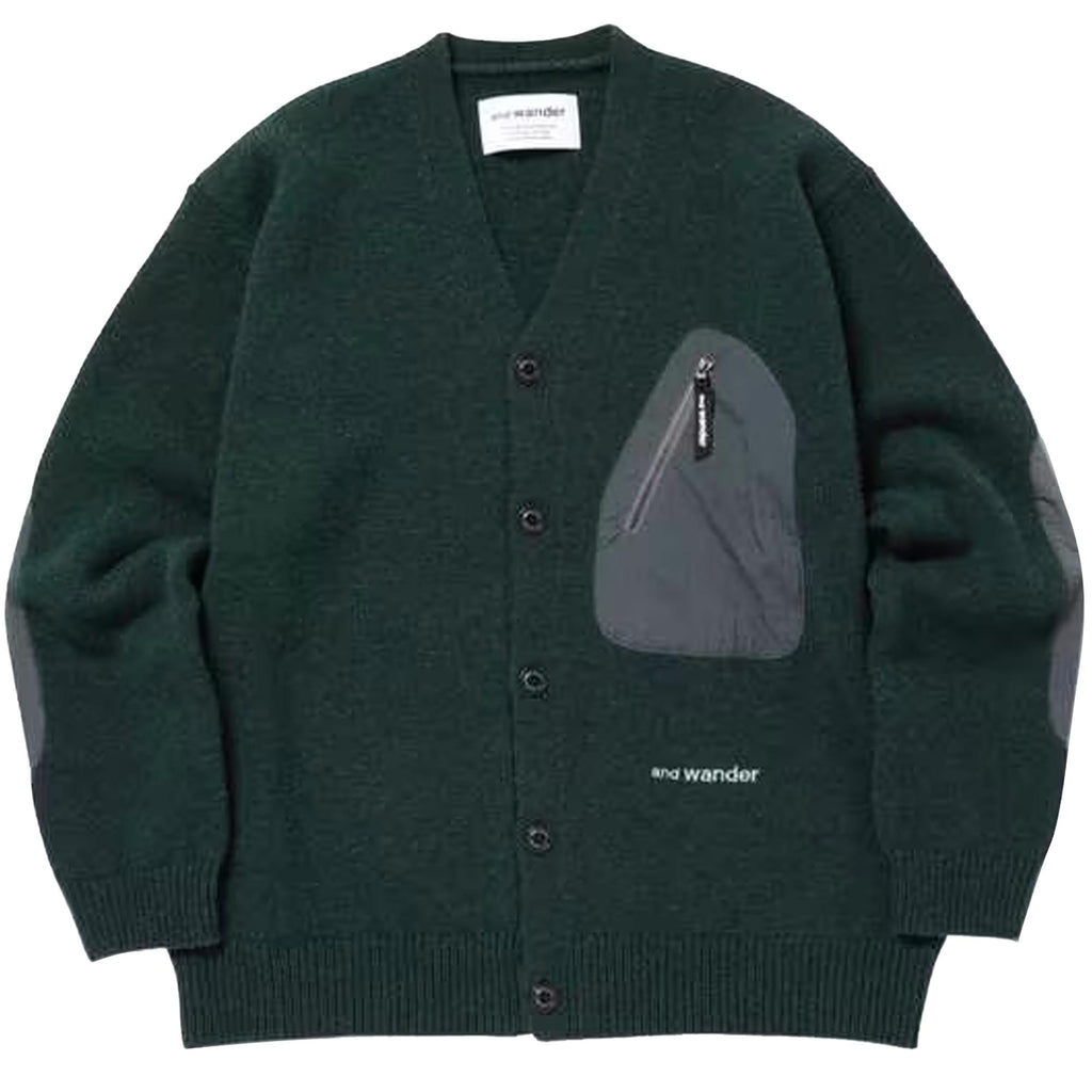 Shetland Wool Cardigan - Green
