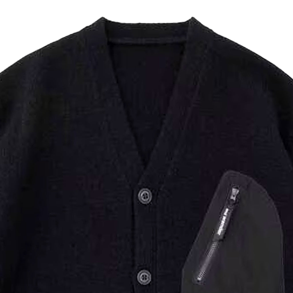 And Wander Shetland Wool Cardigan - Black
