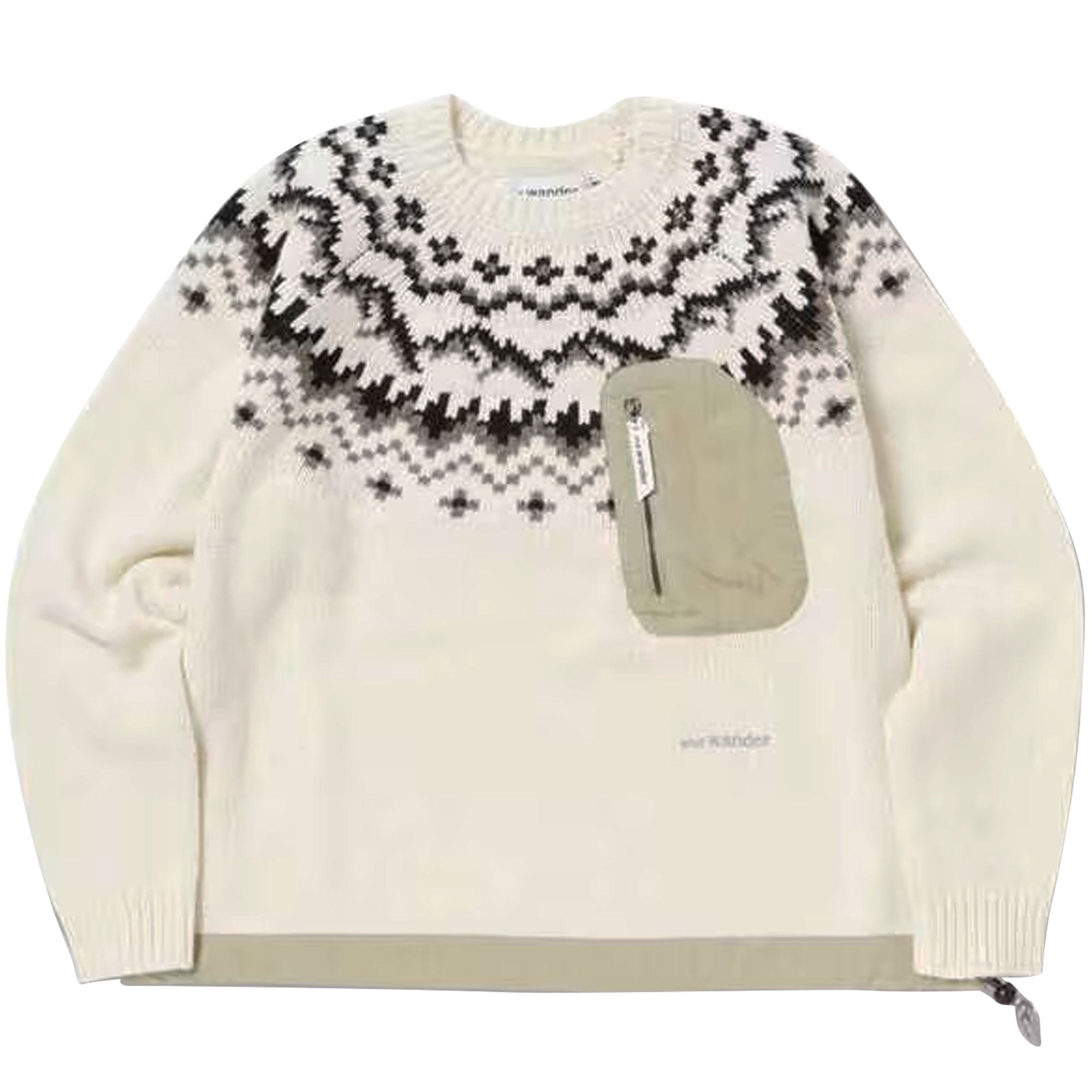 And Wander Lopi Knit Sweater - Off White