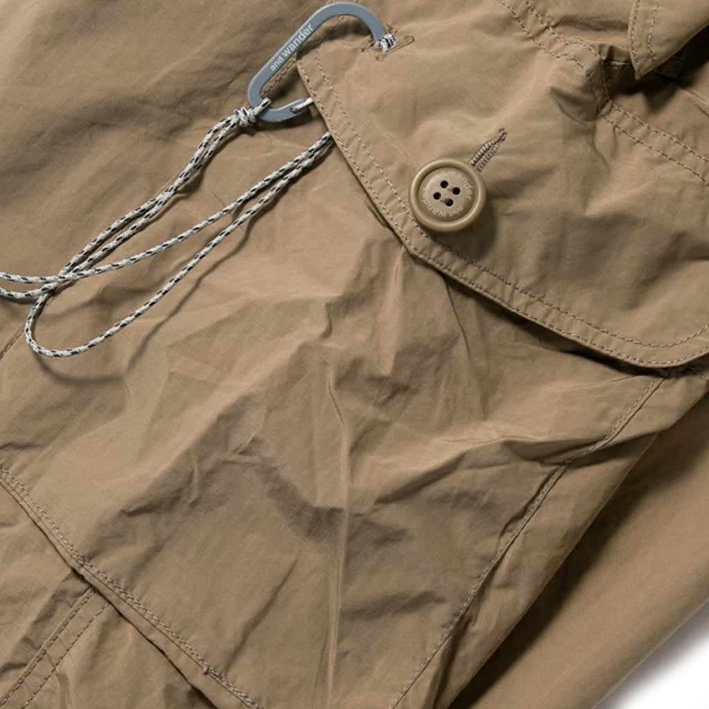 And Wander Oversized Cargo Pants 2 - Beige