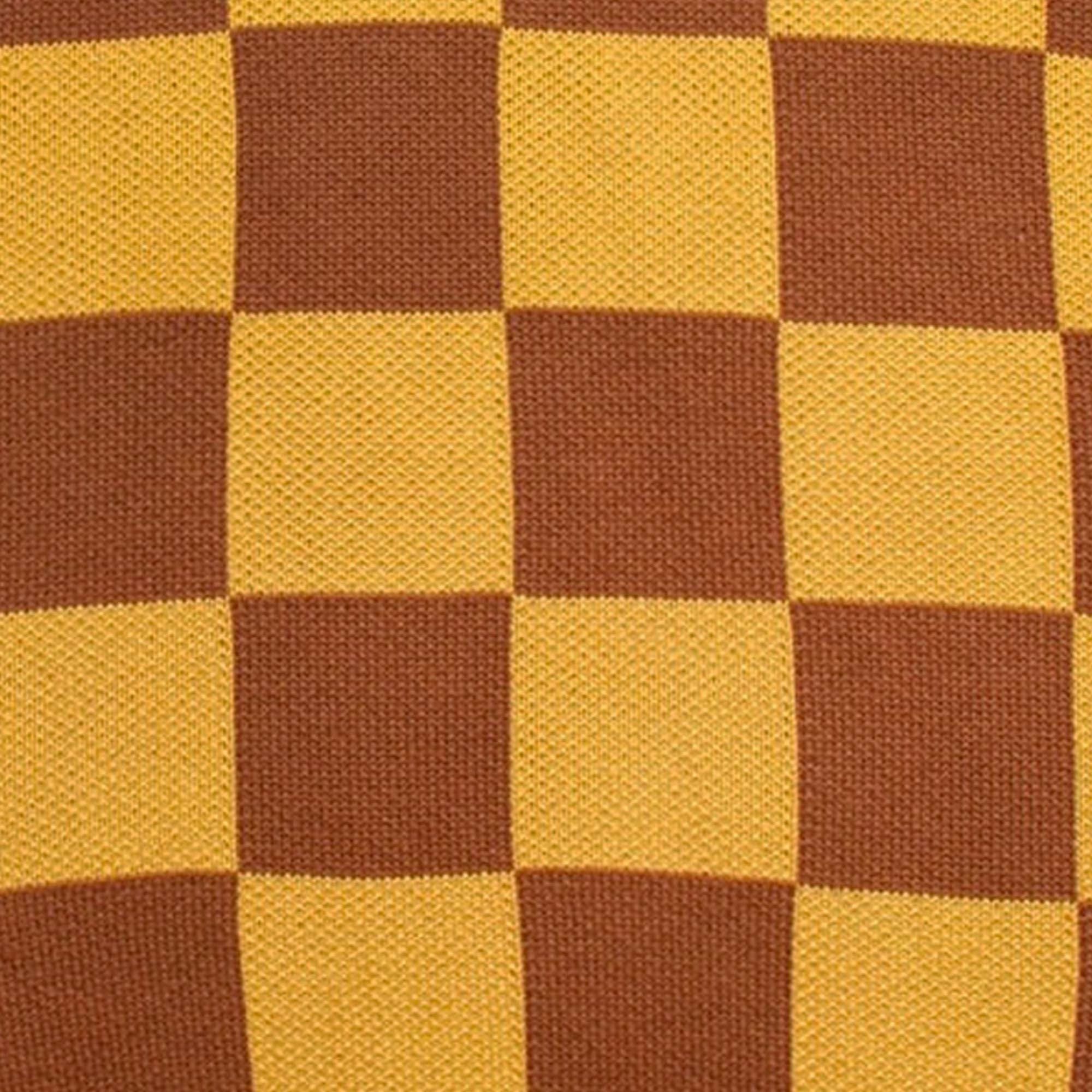 Service Works Checkerboard Knitted Vest - Pecan