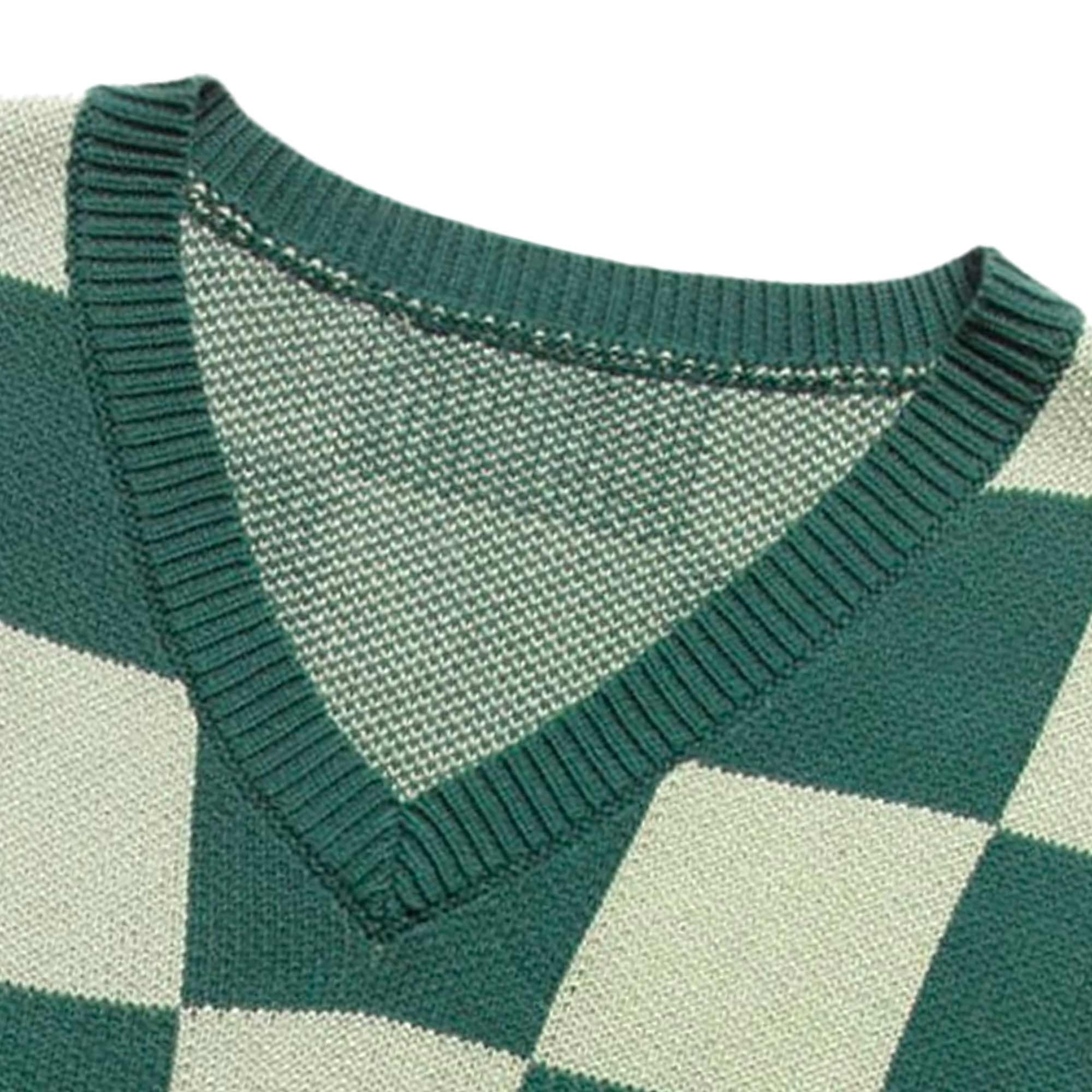 Service Works Checkerboard Knitted Vest - Green