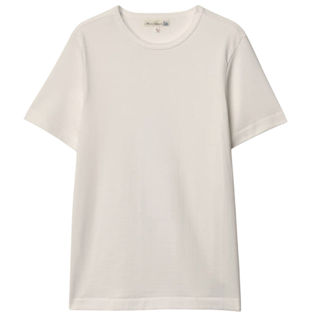 Merz b Schwanen 2M15 Mid-Century Machine Refined Fit T-Shirt - Natural