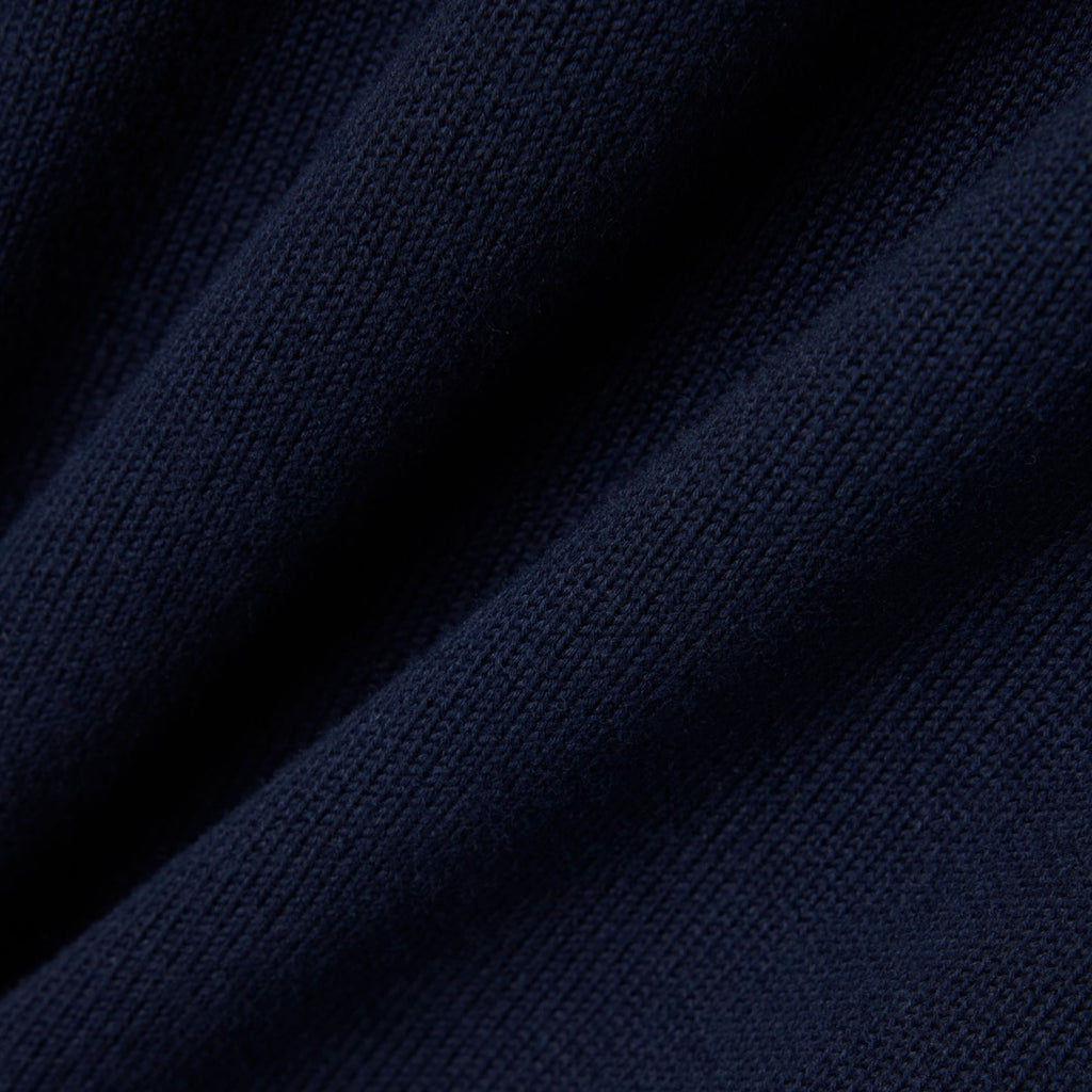 Lacoste Cotton Jersey Roll Neck Sweater - Navy