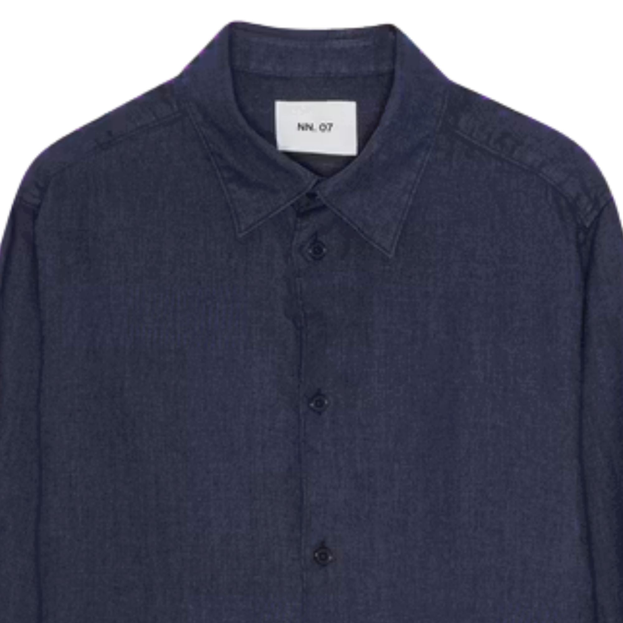 NN07 Enzo Classic Collar Linen Shirt - Navy Blue – Stuarts London