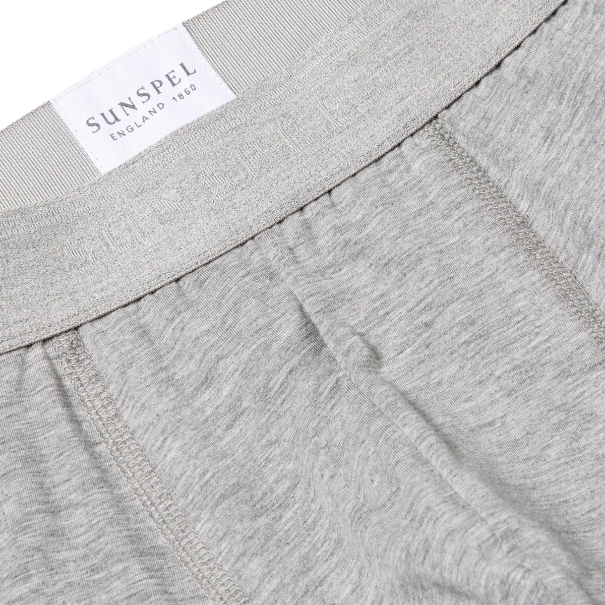 Sunspel Stretch Cotton Trunks - Grey Melange