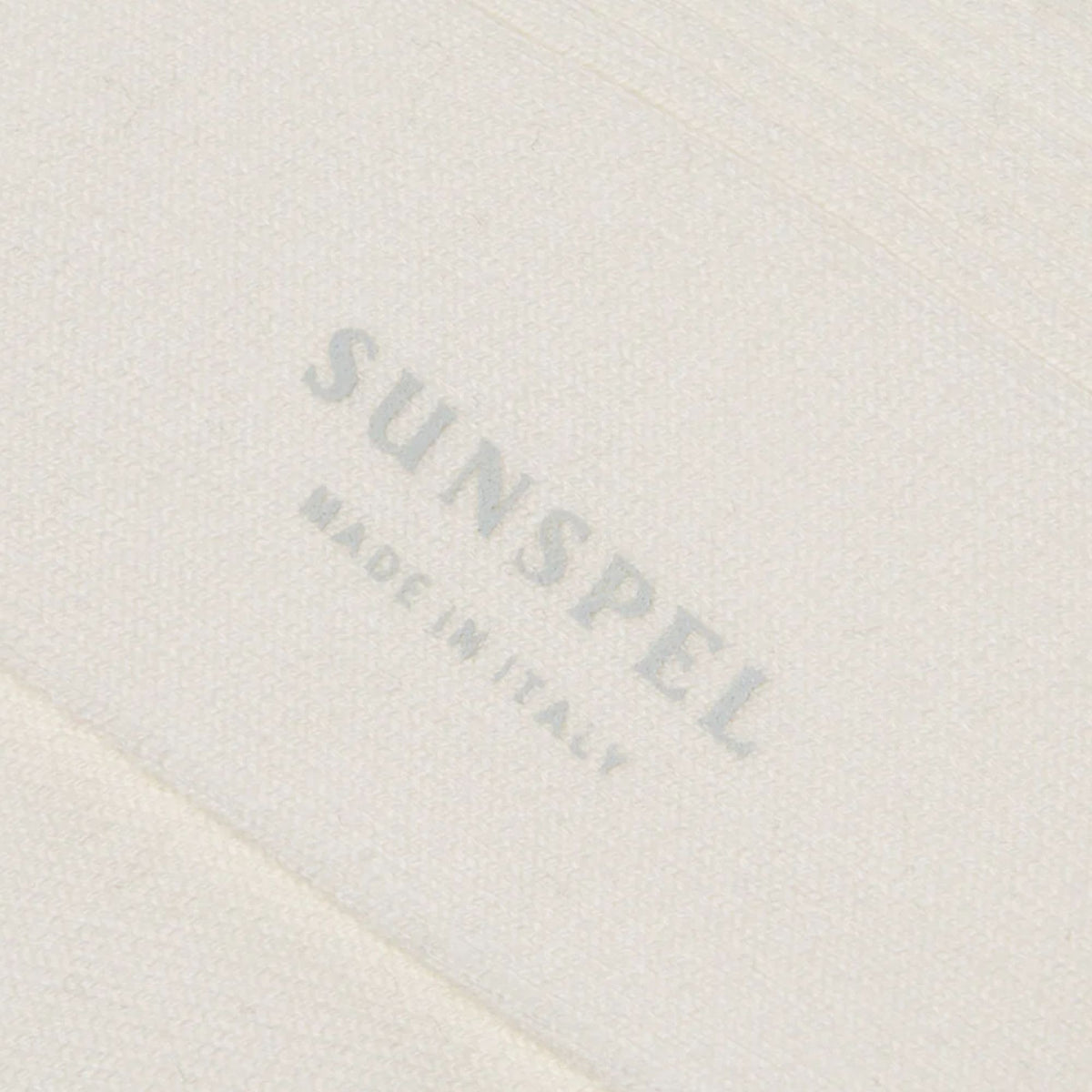 Sunspel Cotton Ribbed Socks - Archive White