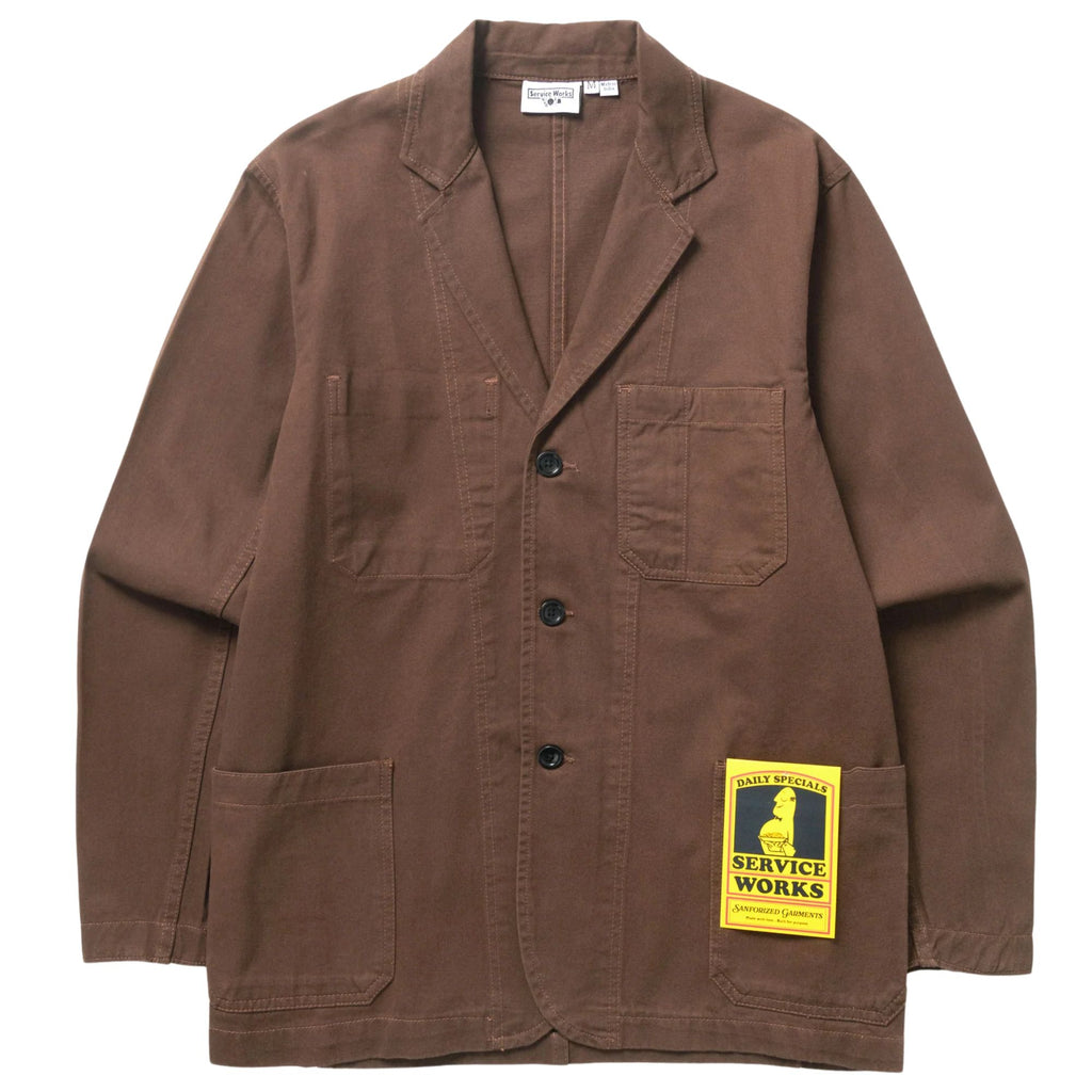 Service Works Twill Server Suit Jacket - Brown