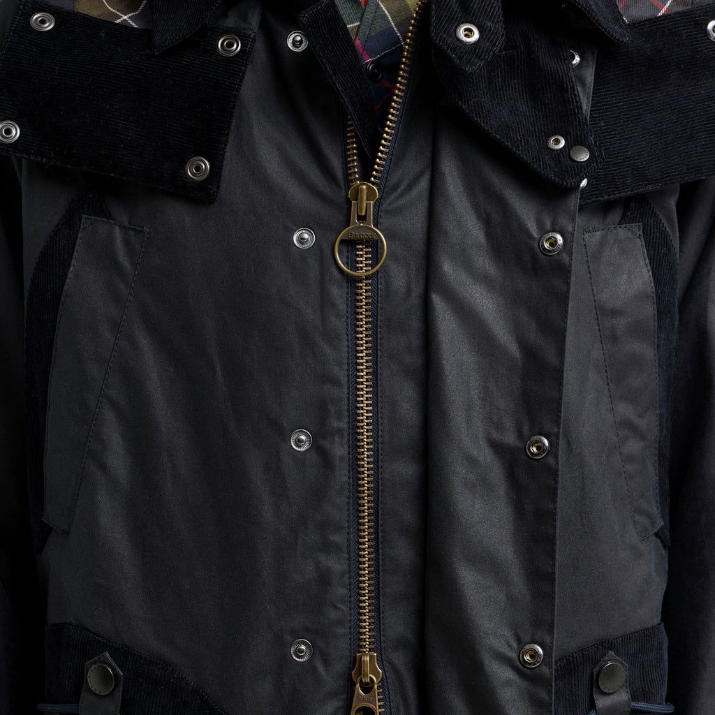 Barbour x Norbit Long Wax Jacket - Navy