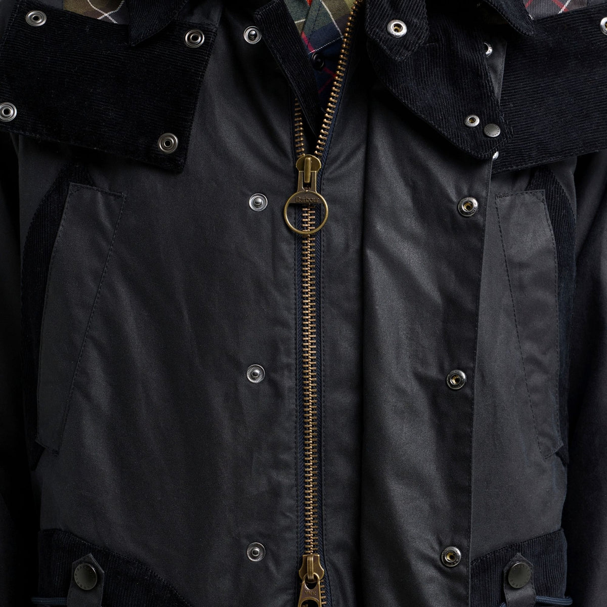 Barbour x Norbit Long Wax Jacket - Navy