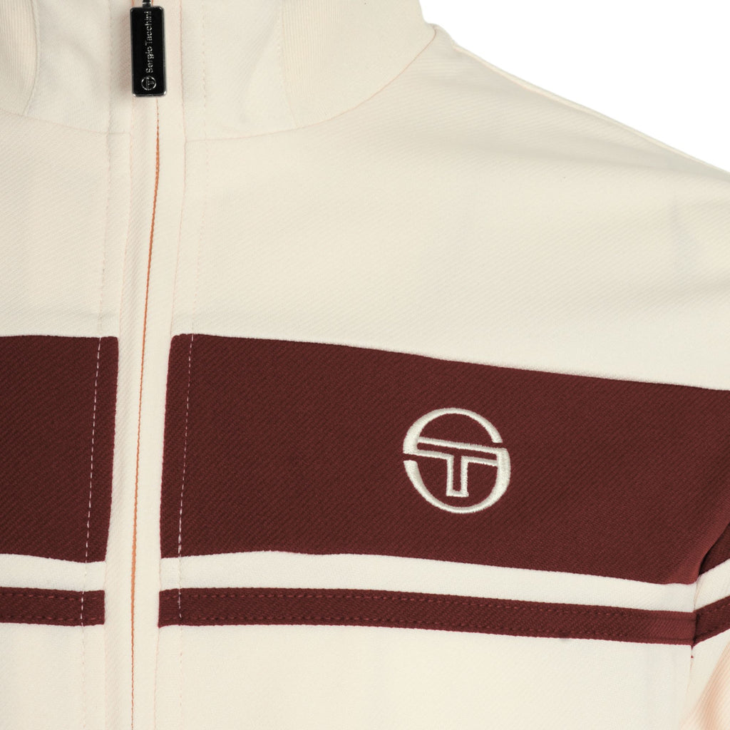 Sergio Tacchini x Stuarts x Stuarts Damarindo Track Top - Buttercream/Merlot
