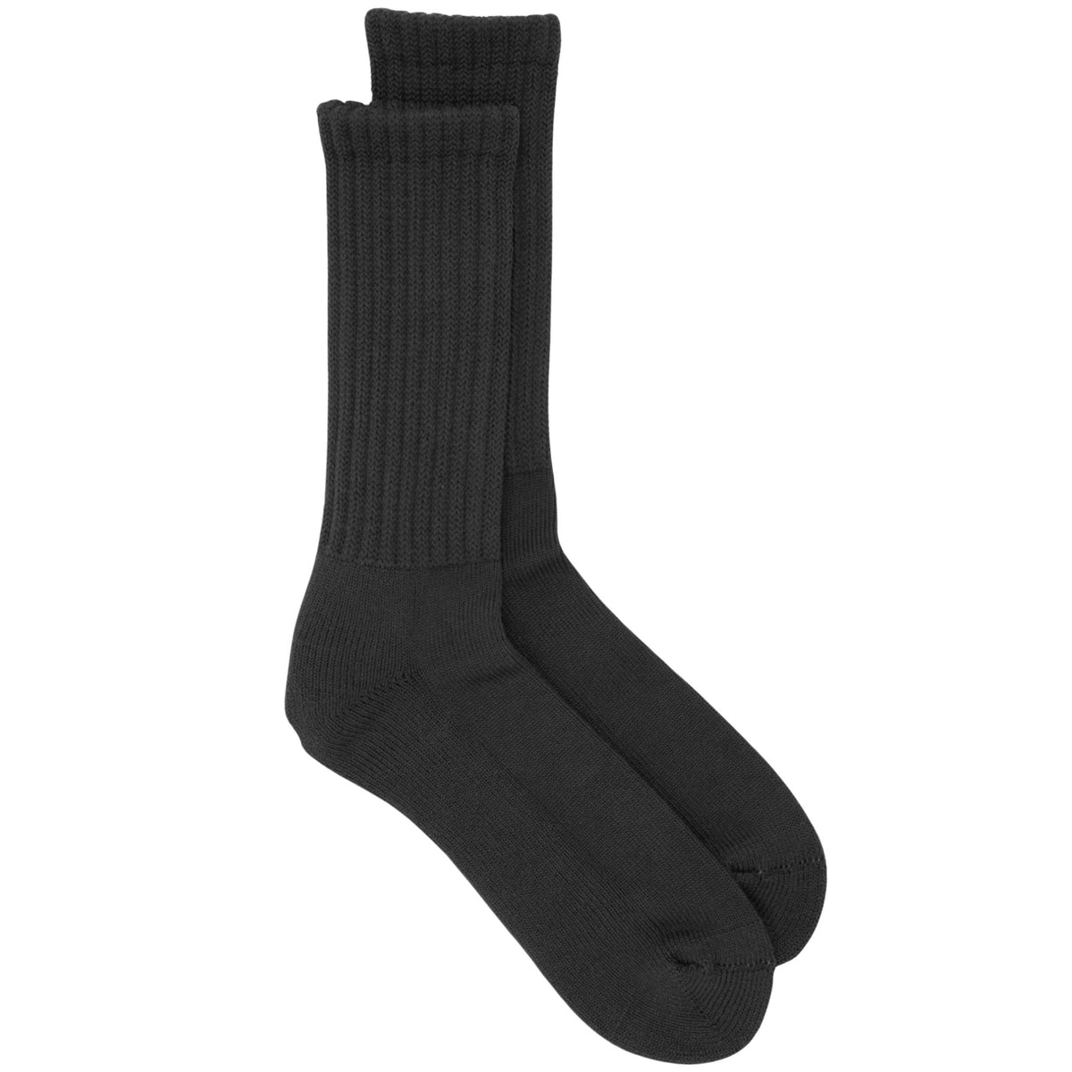RoToTo Socks Loose Pile Crew Socks - Charcoal