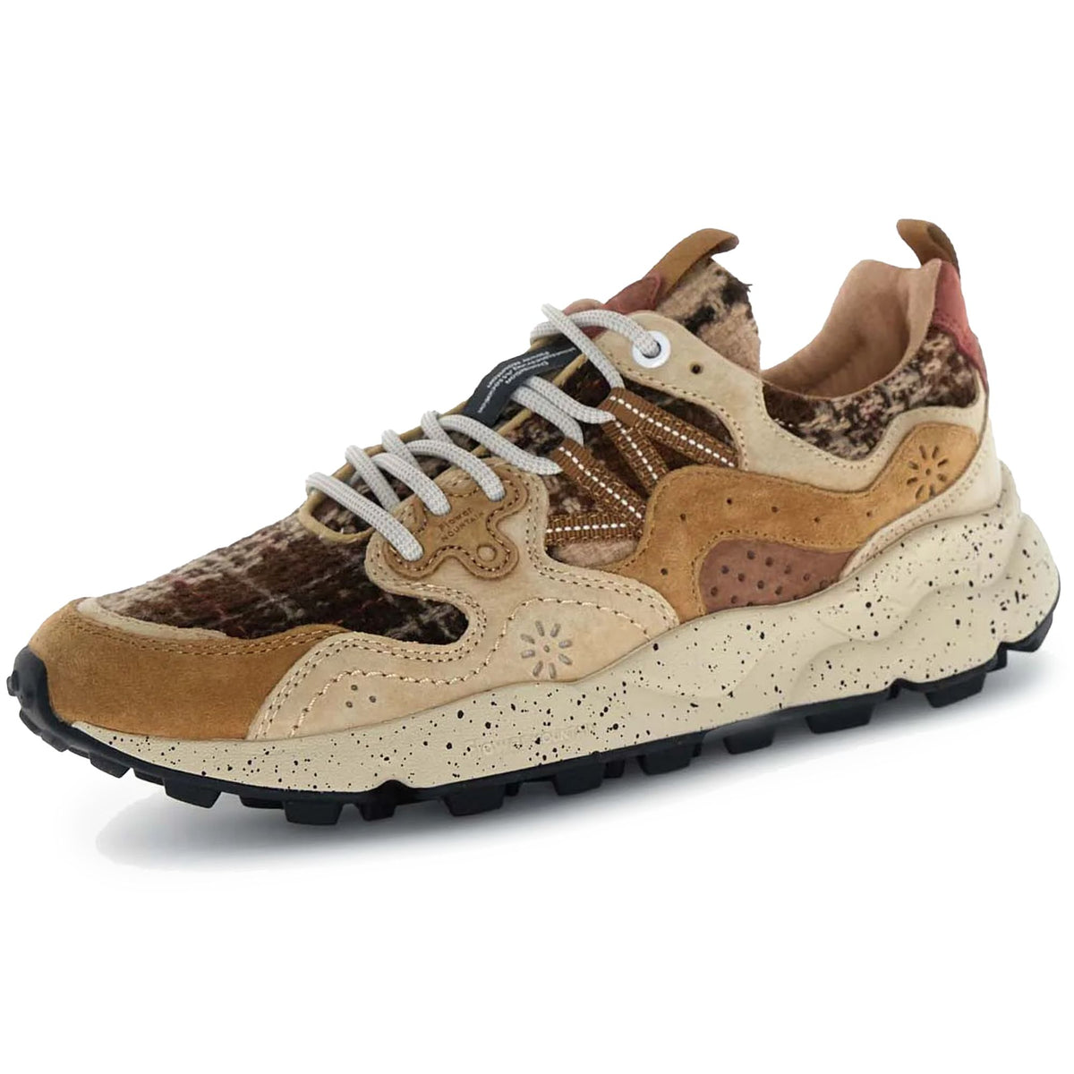 Flower Mountain Yamano 3 Man Trainers - Light Brown/Cream/Brown