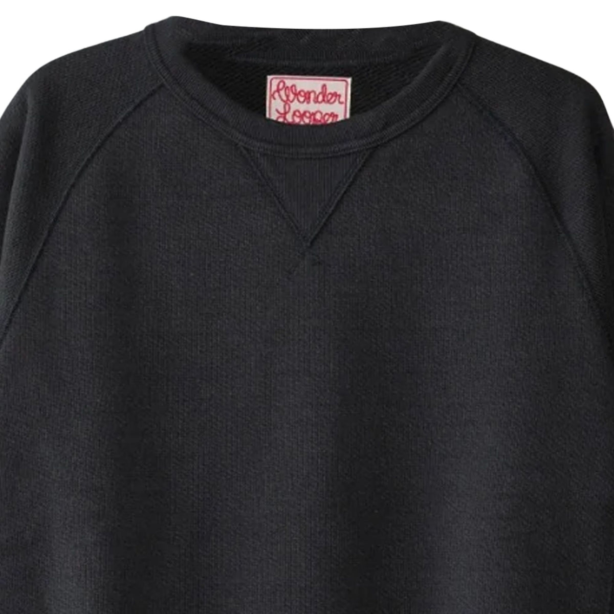Wonder Looper Double Heavyweight French Terry Pullover Crewneck - Sumi Black