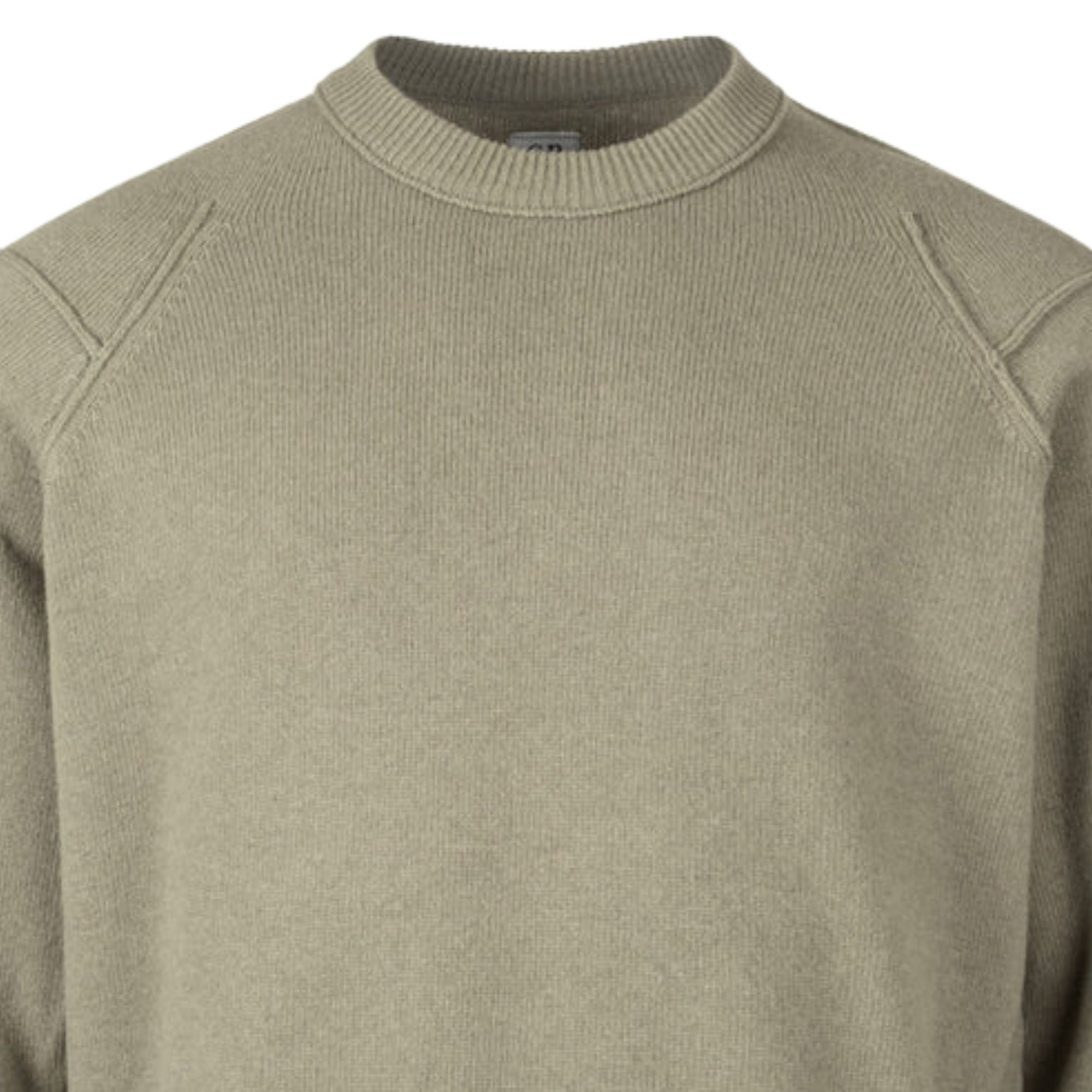 C.P Company Lambswool Lens Crewneck Sweater - Fallen Rock