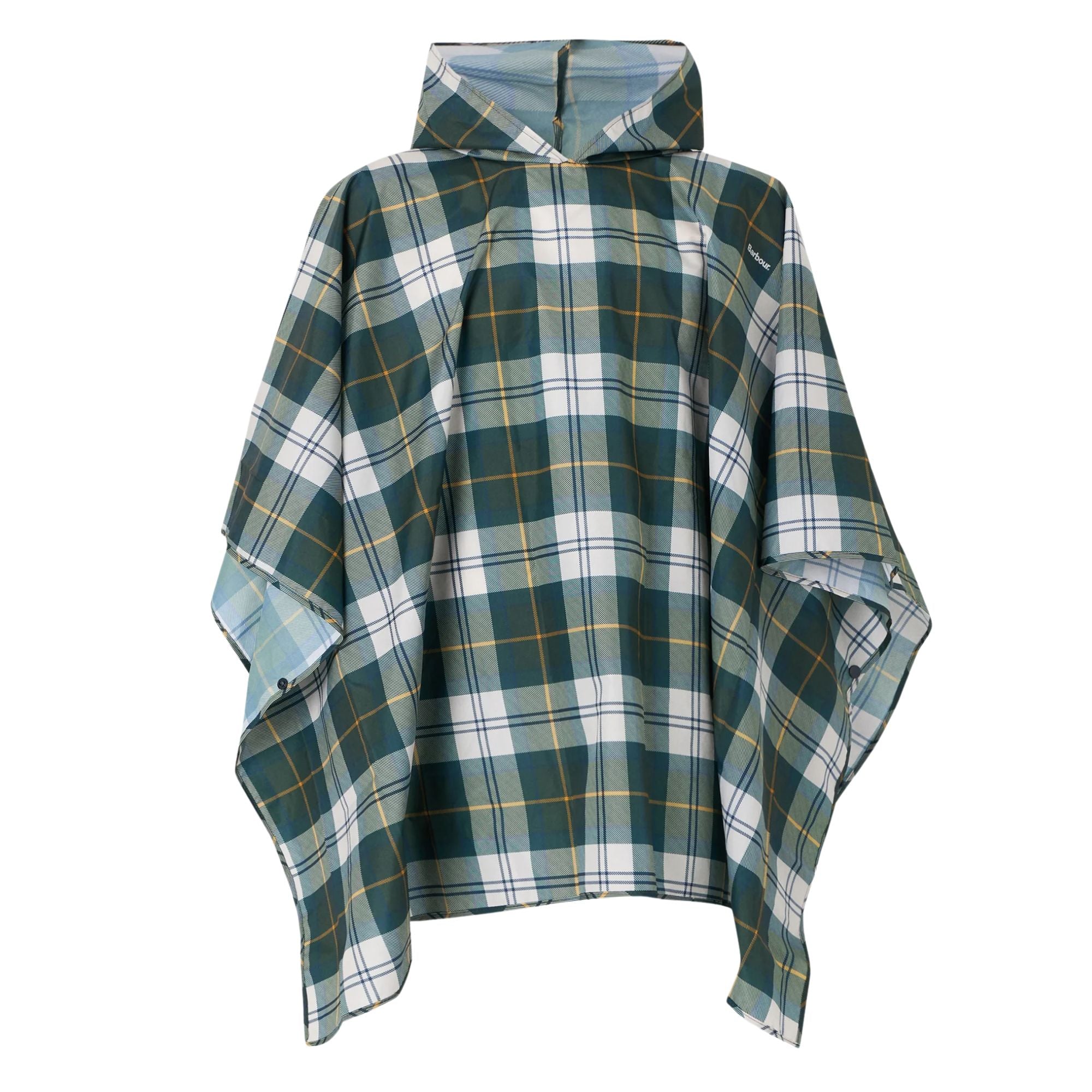 Tartan Showerproof Poncho - Ancient