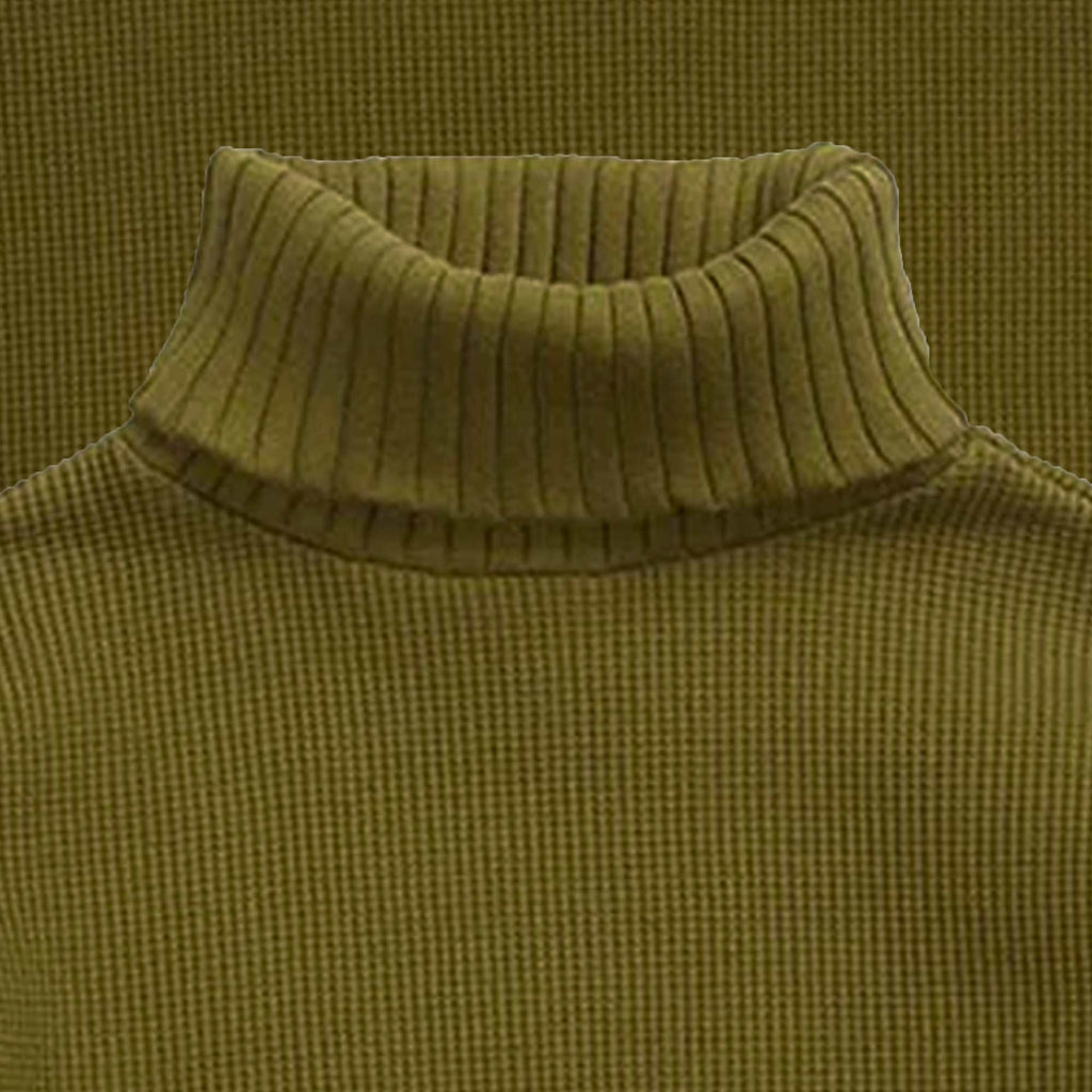 Nigel Cabourn Waffle Turtleneck - Green