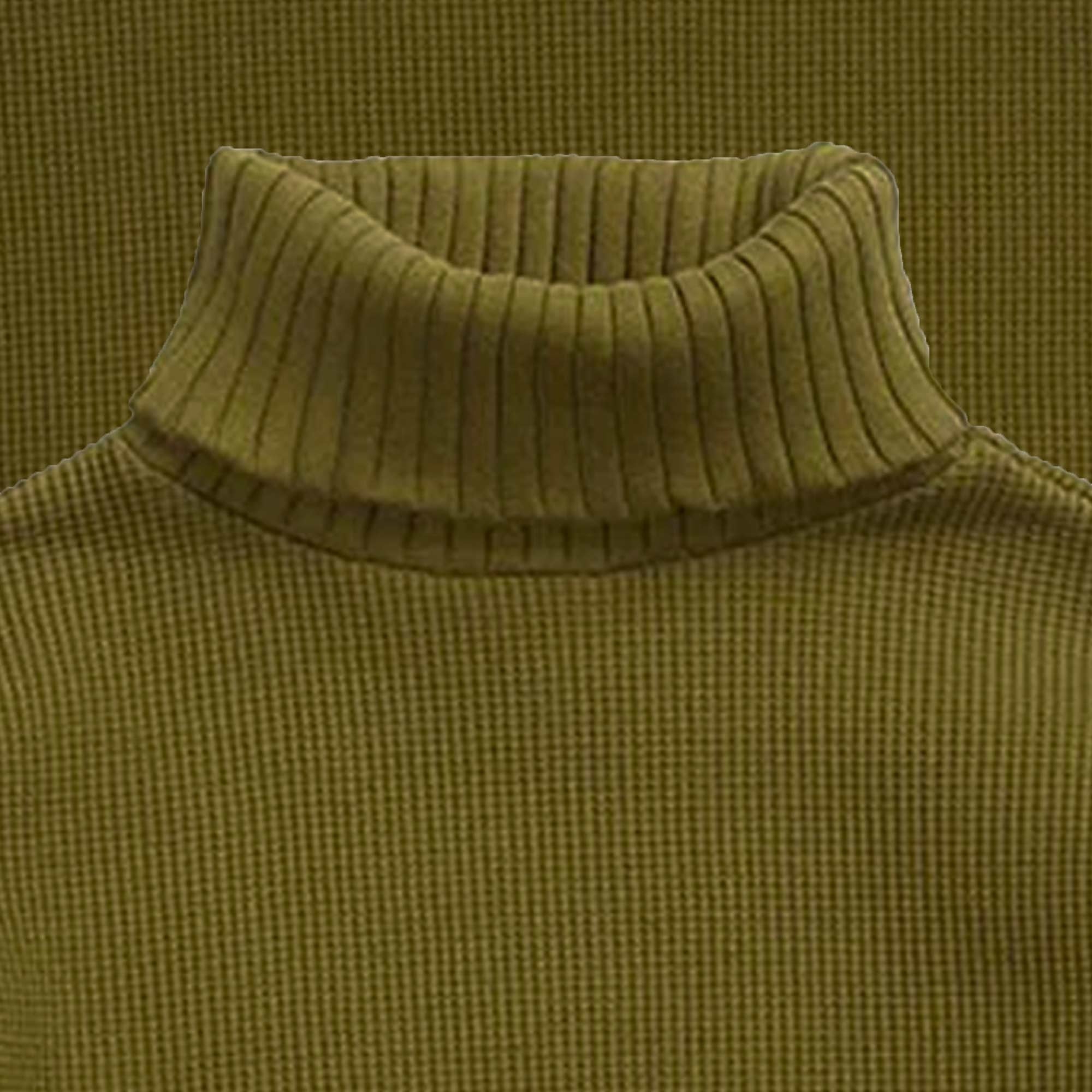 Nigel Cabourn Waffle Turtleneck - Green