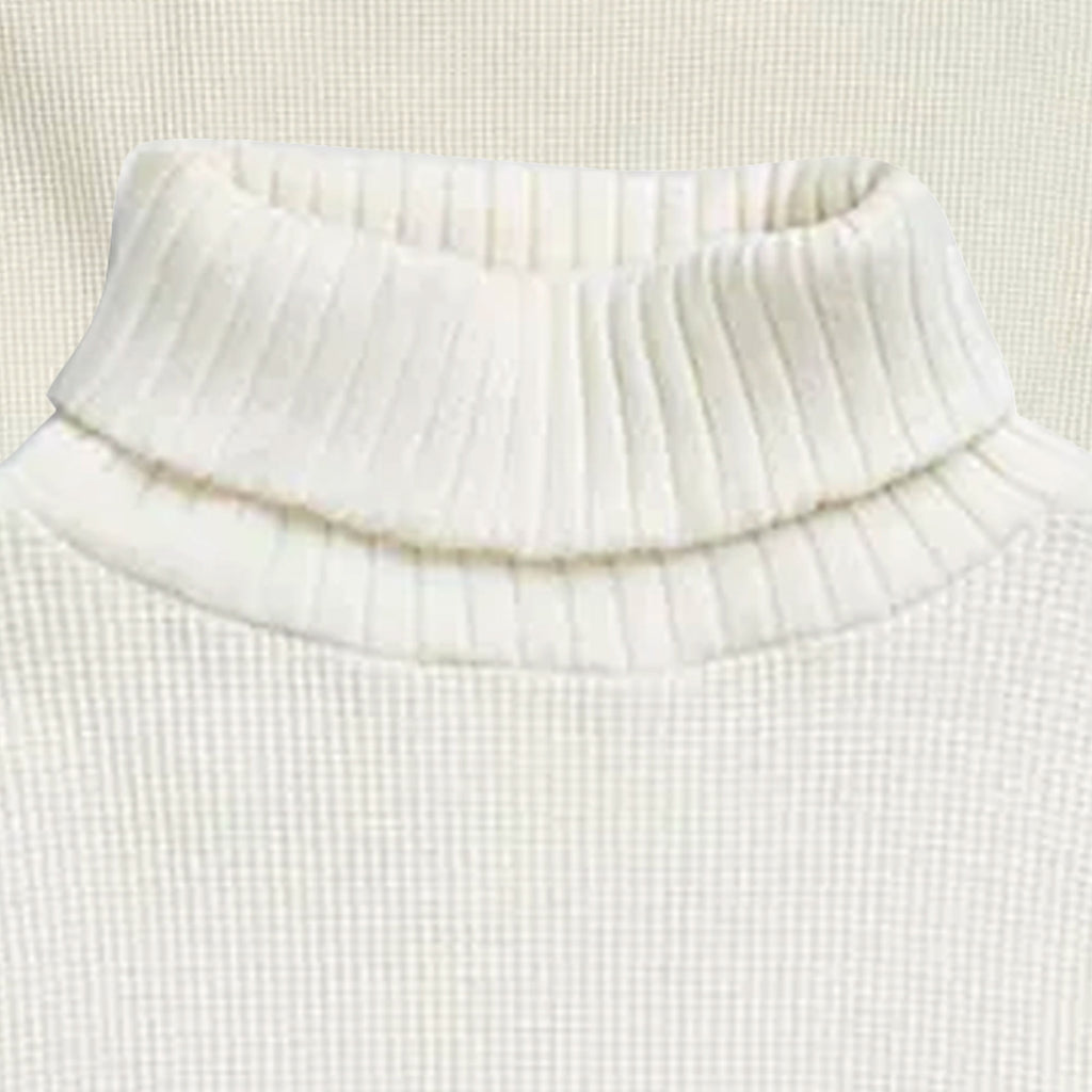 Nigel Cabourn Waffle Turtleneck - Ivory