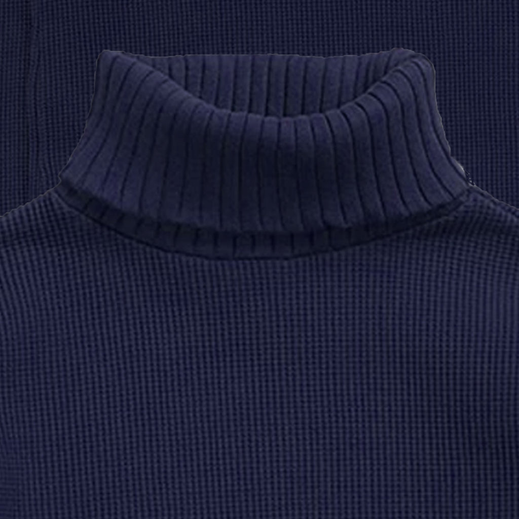 Nigel Cabourn Waffle Turtleneck - Dark Navy