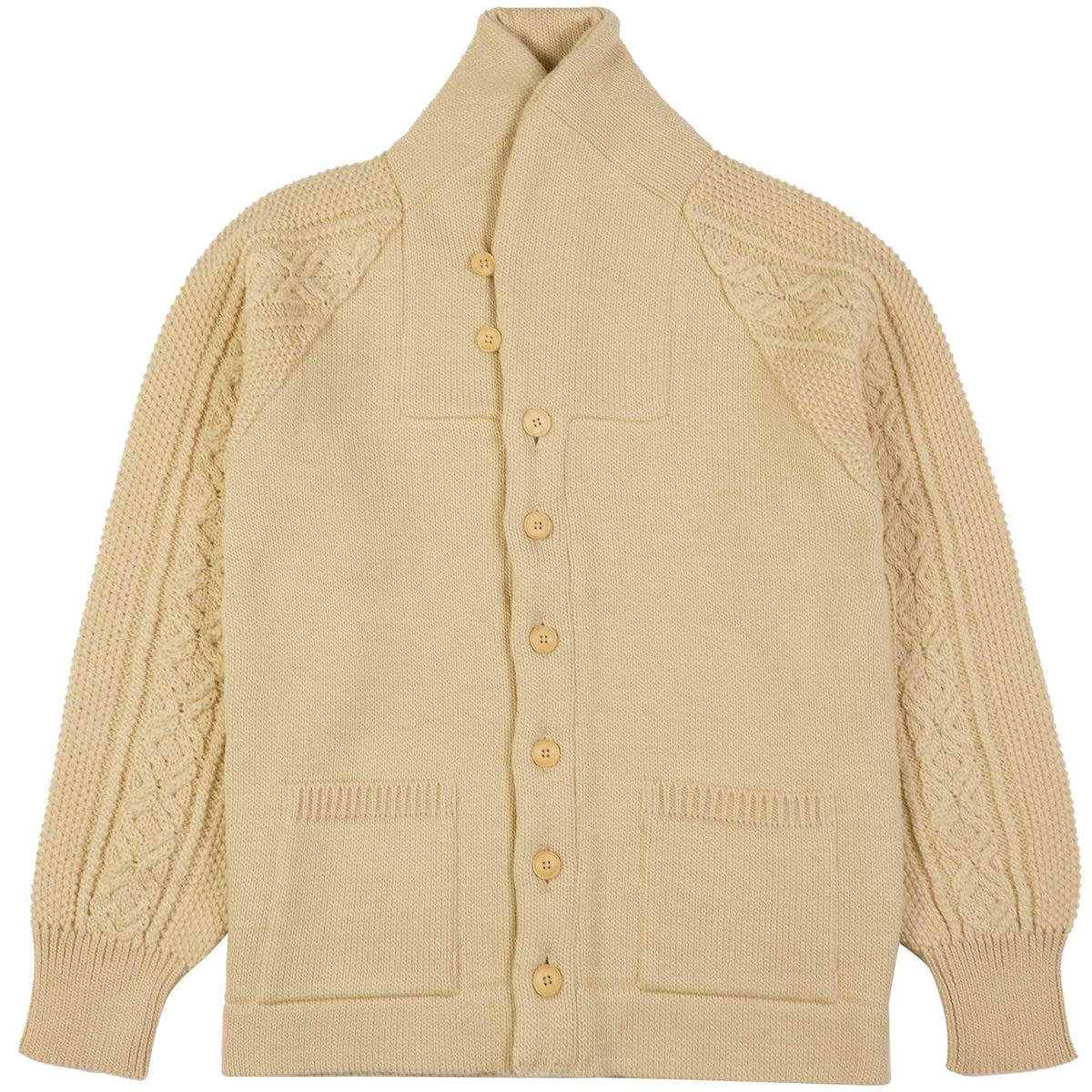 Nigel Cabourn Fisherman Cardigan - Ivory – Stuarts London