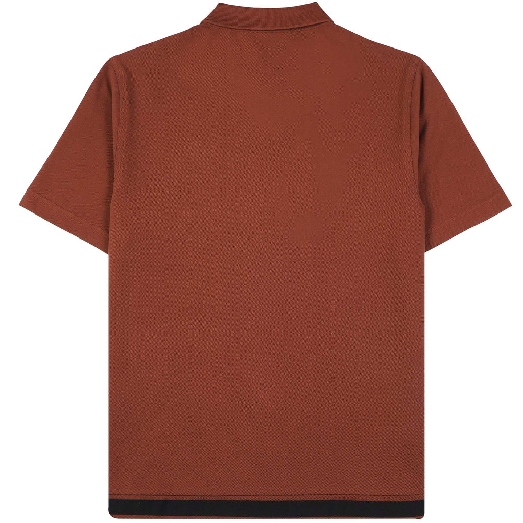 Fred Perry Panelled Polo Shirt - Whiskey Brown